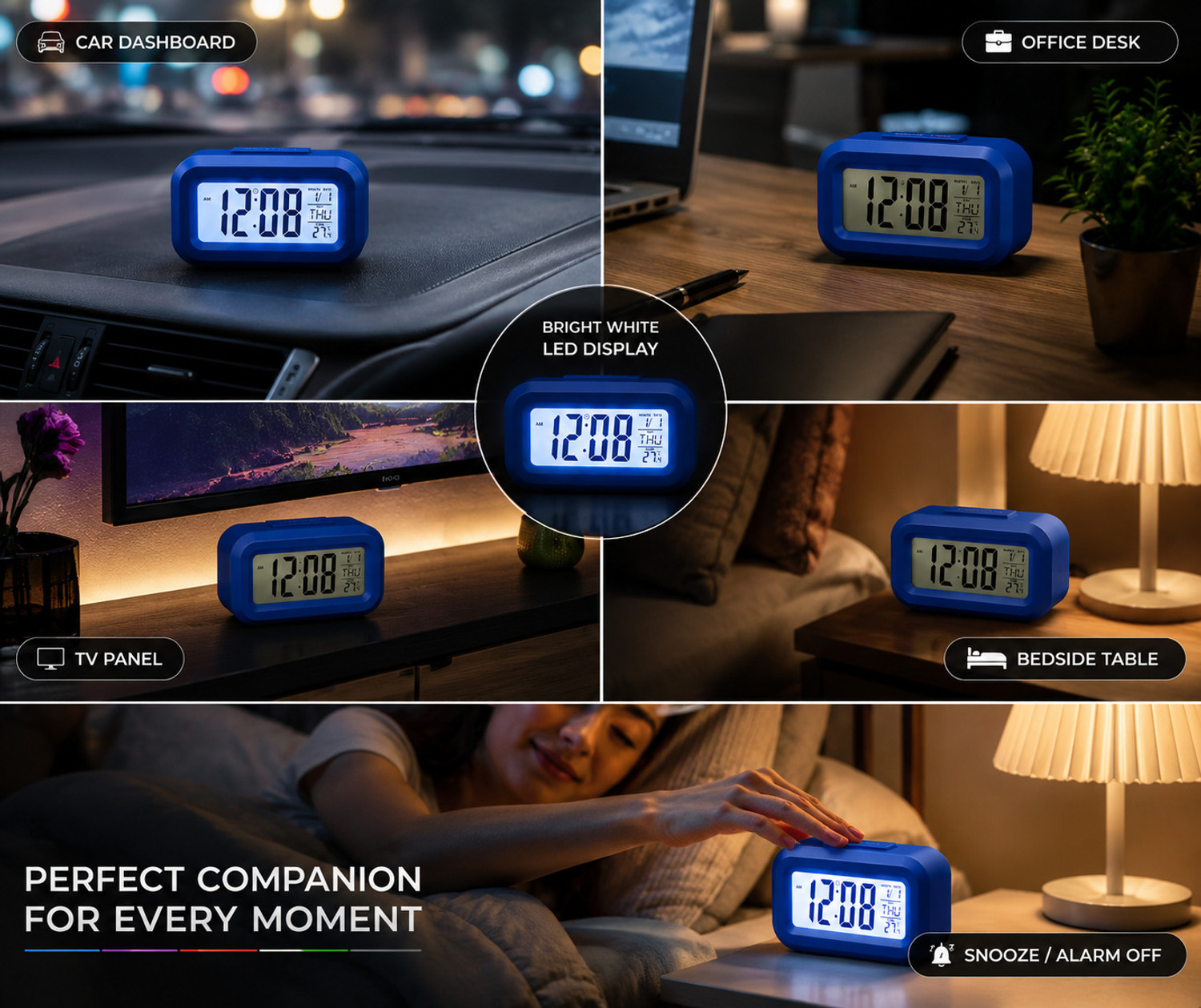 Image of Focusmart Digital Multicolor Clock