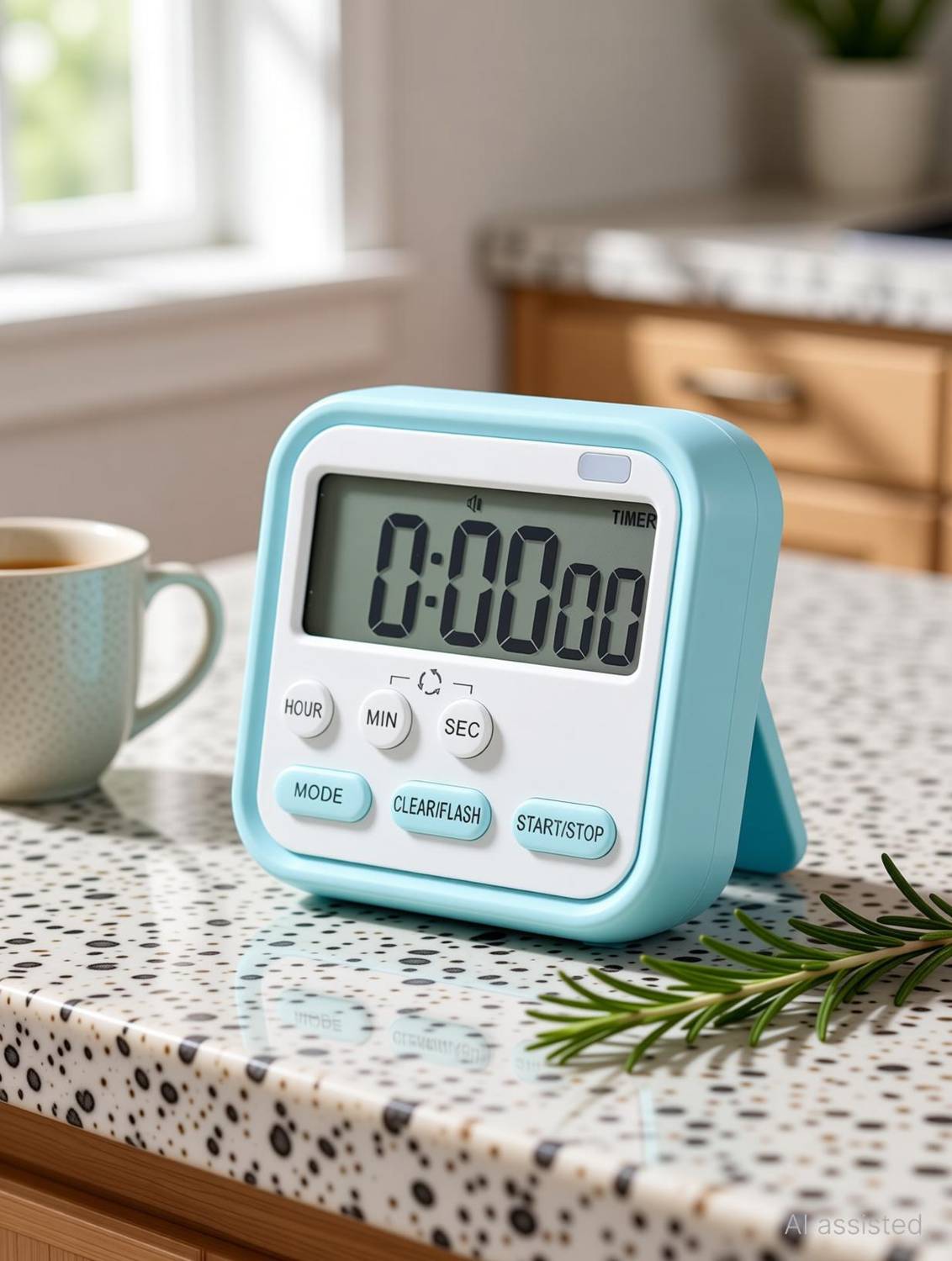 ADOXER Analog Light Blue Clock - Image 1