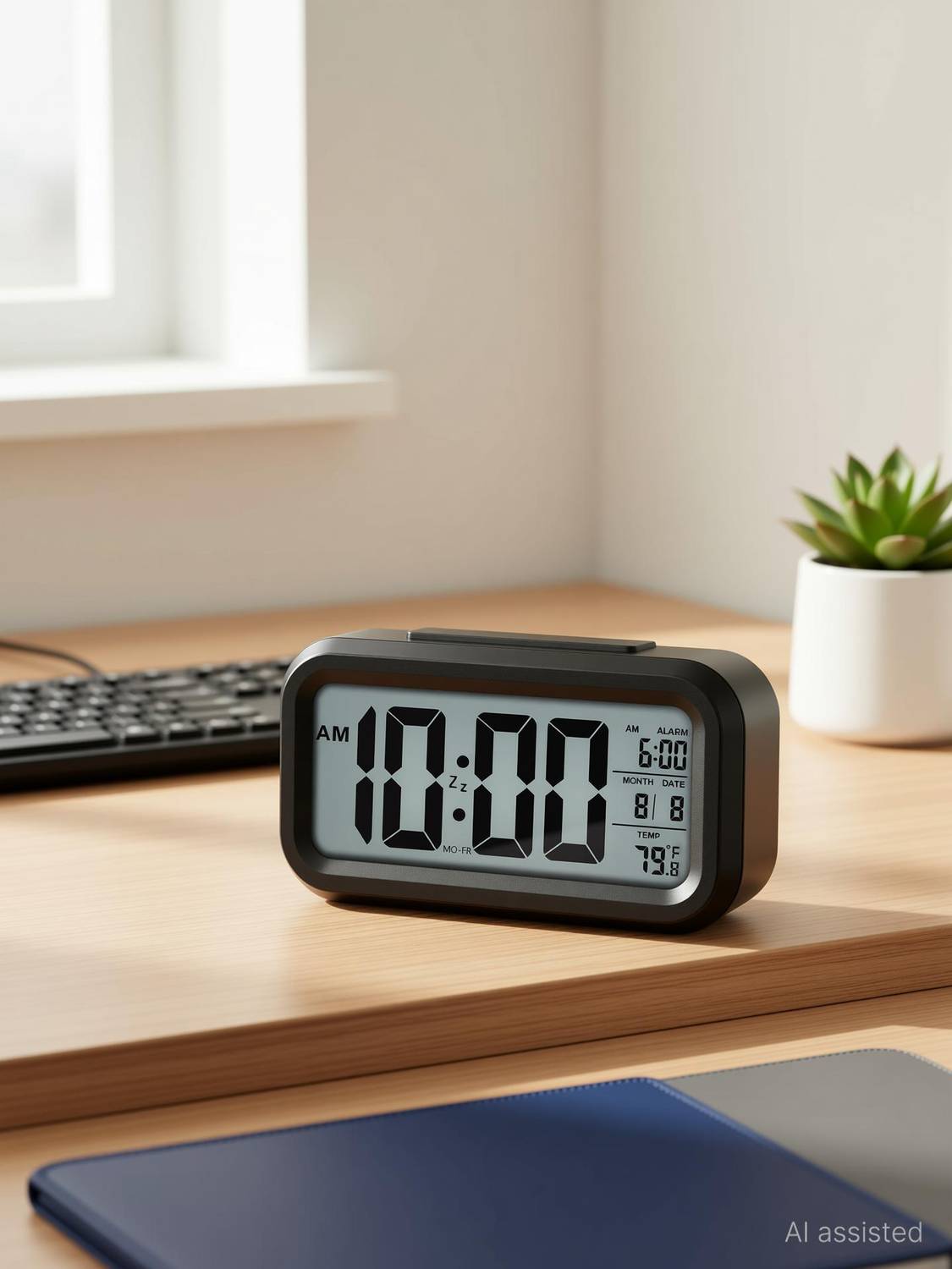 ARDAKI Digital Black Clock