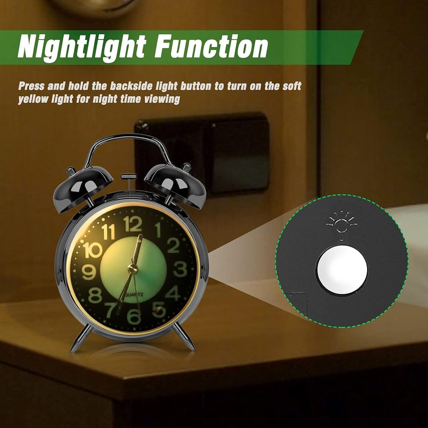 Image of ADOXER Analog Silver Clock
