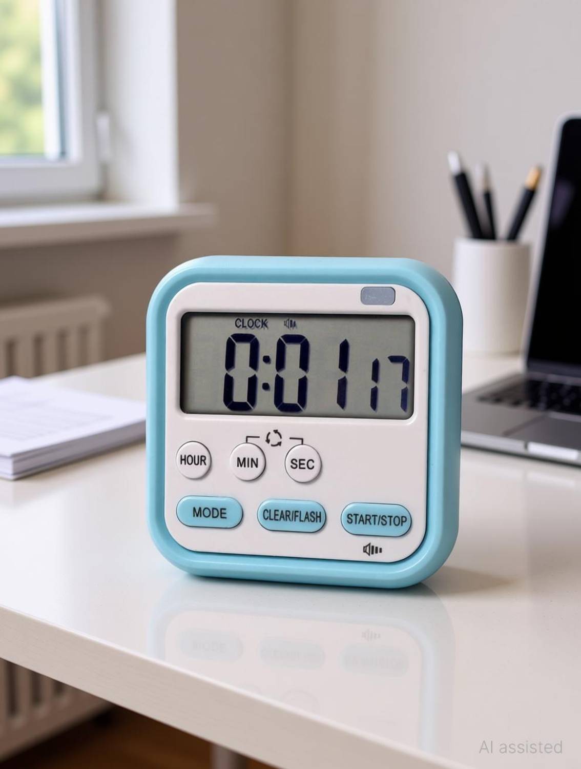 THEODORE Digital Blue Clock - Image 2