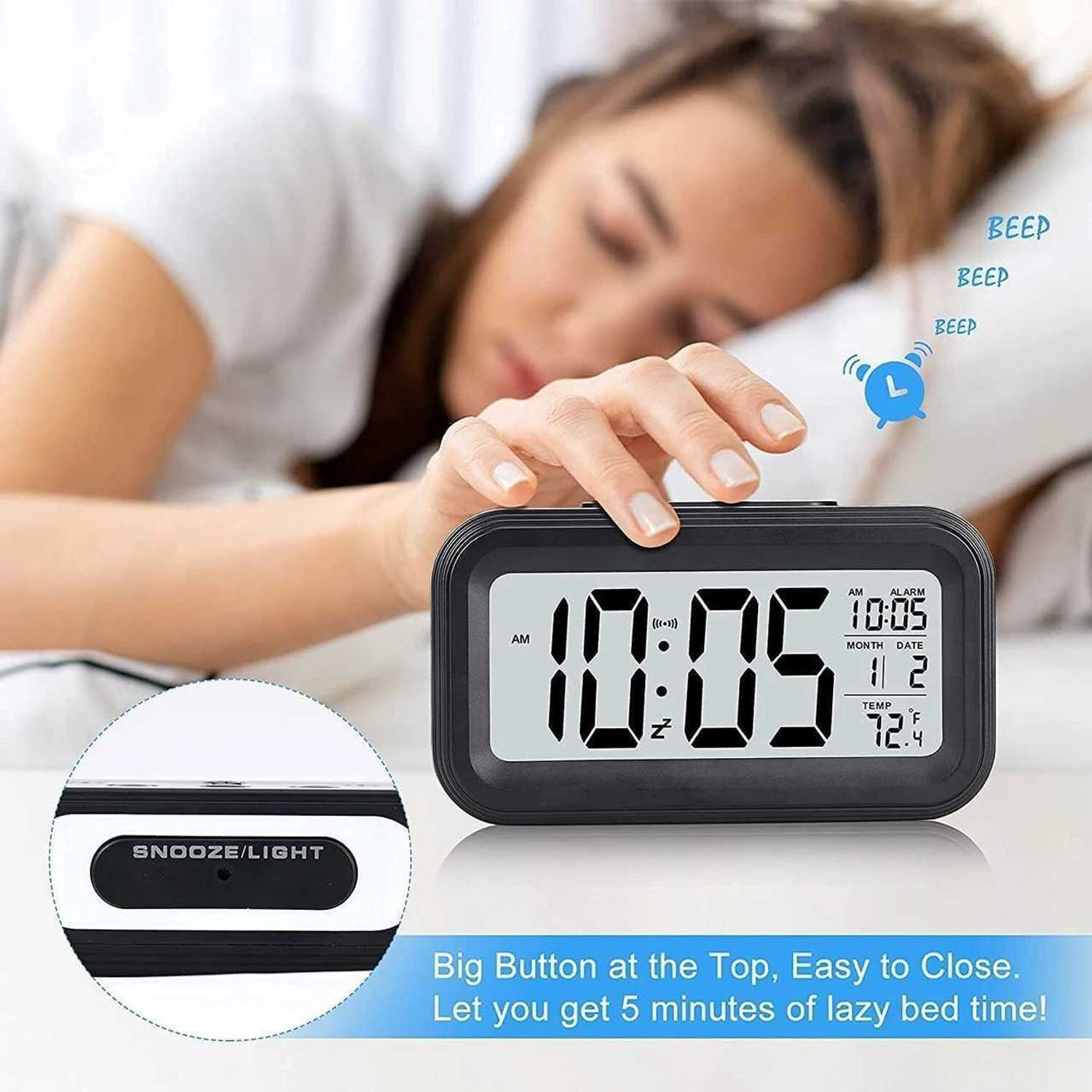Image of PW PENCILWALA Digital Black Clock
