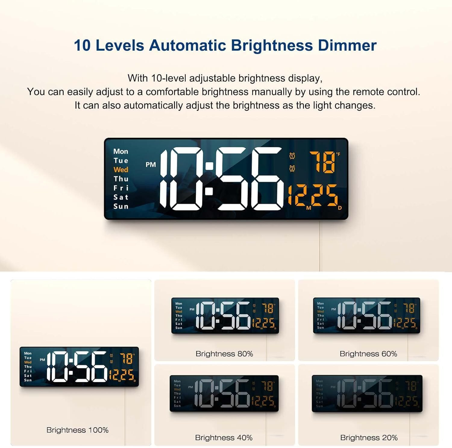 Image of MAXIVE Digital 41 cm X 16 cm Wall Clock