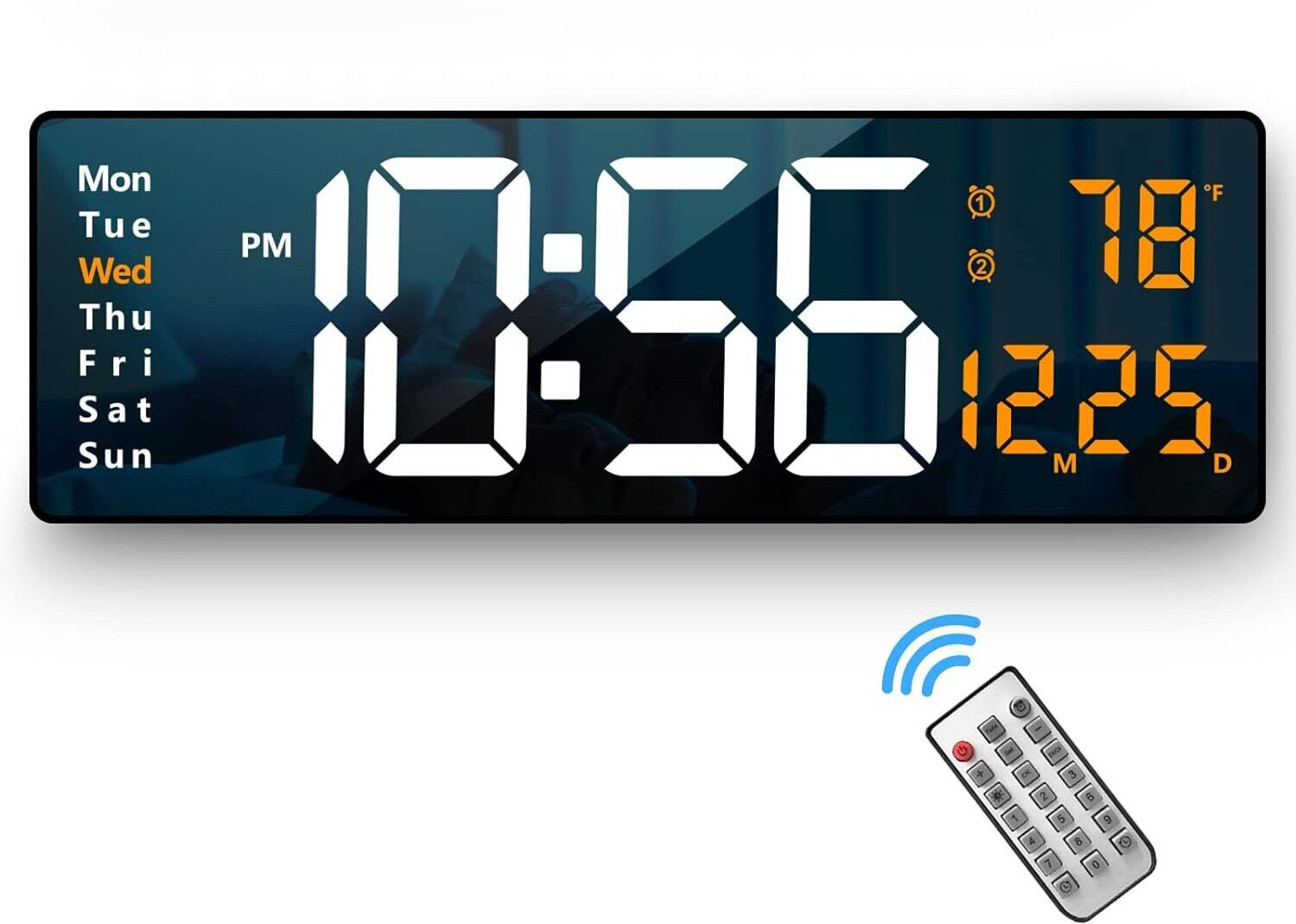 Image of SEVENSPACE Digital 12 cm X 38 cm Wall Clock