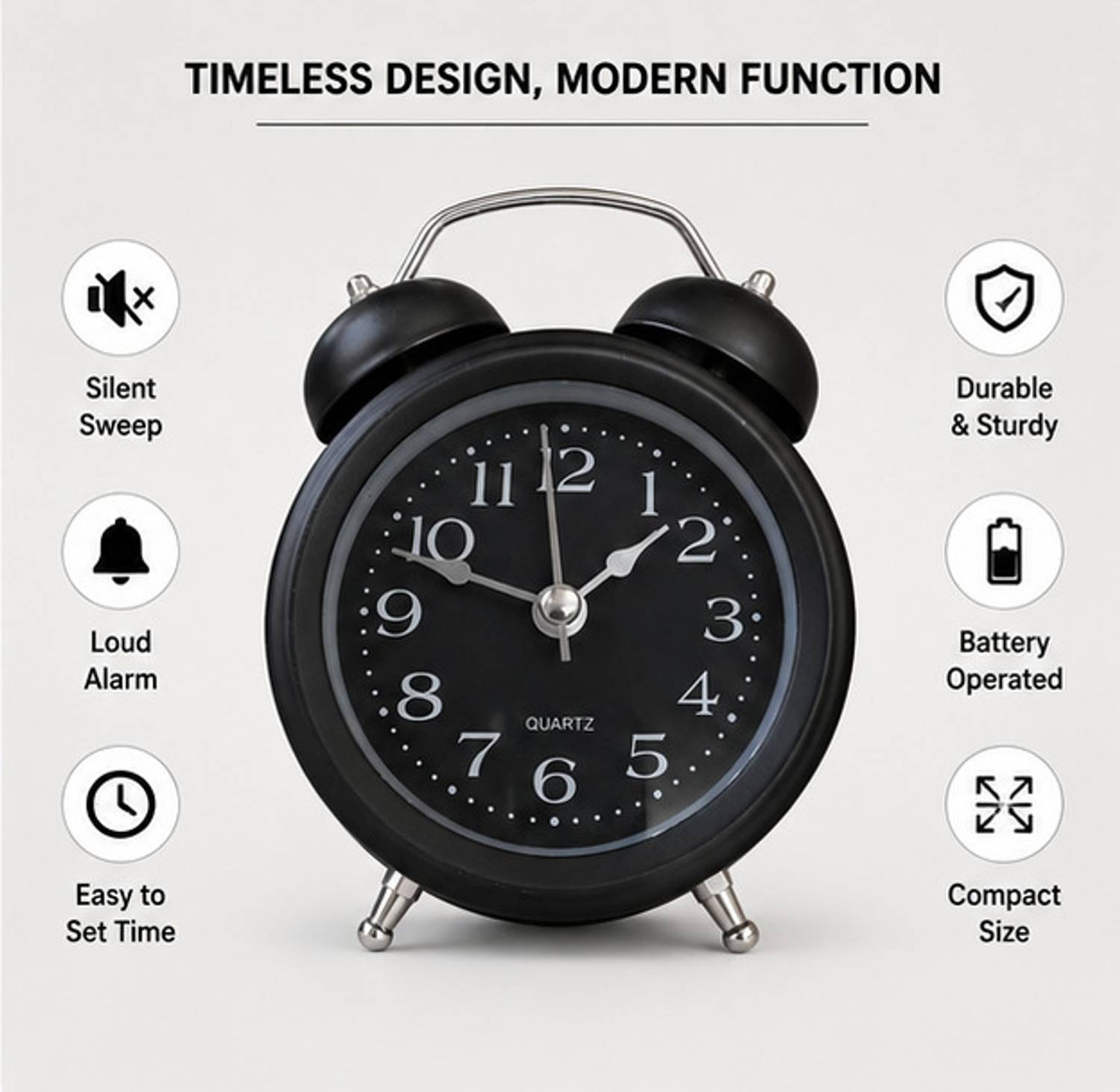 Analog Black Clock - Image 1