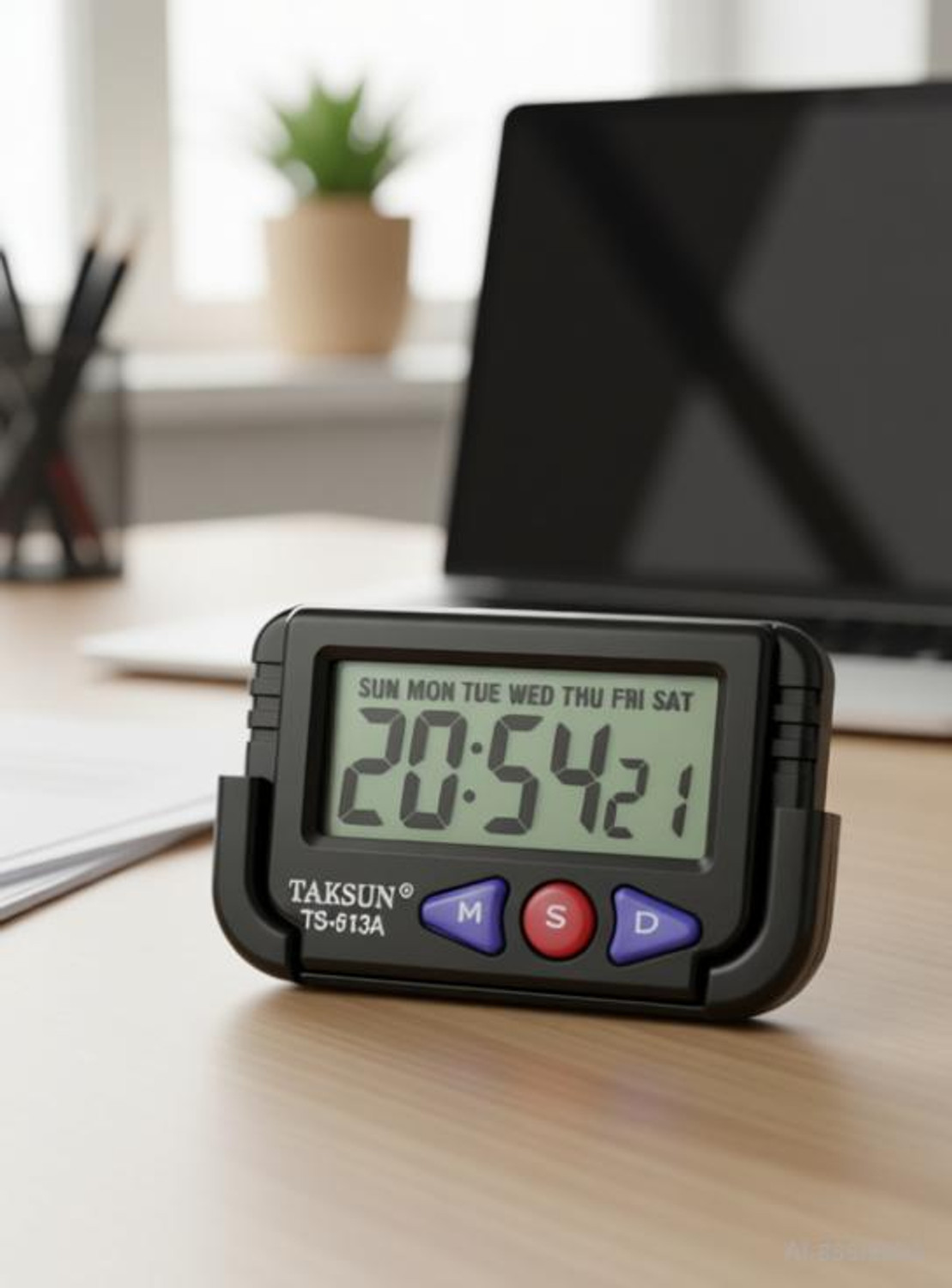 Image of TAKSUN Digital Black Clock