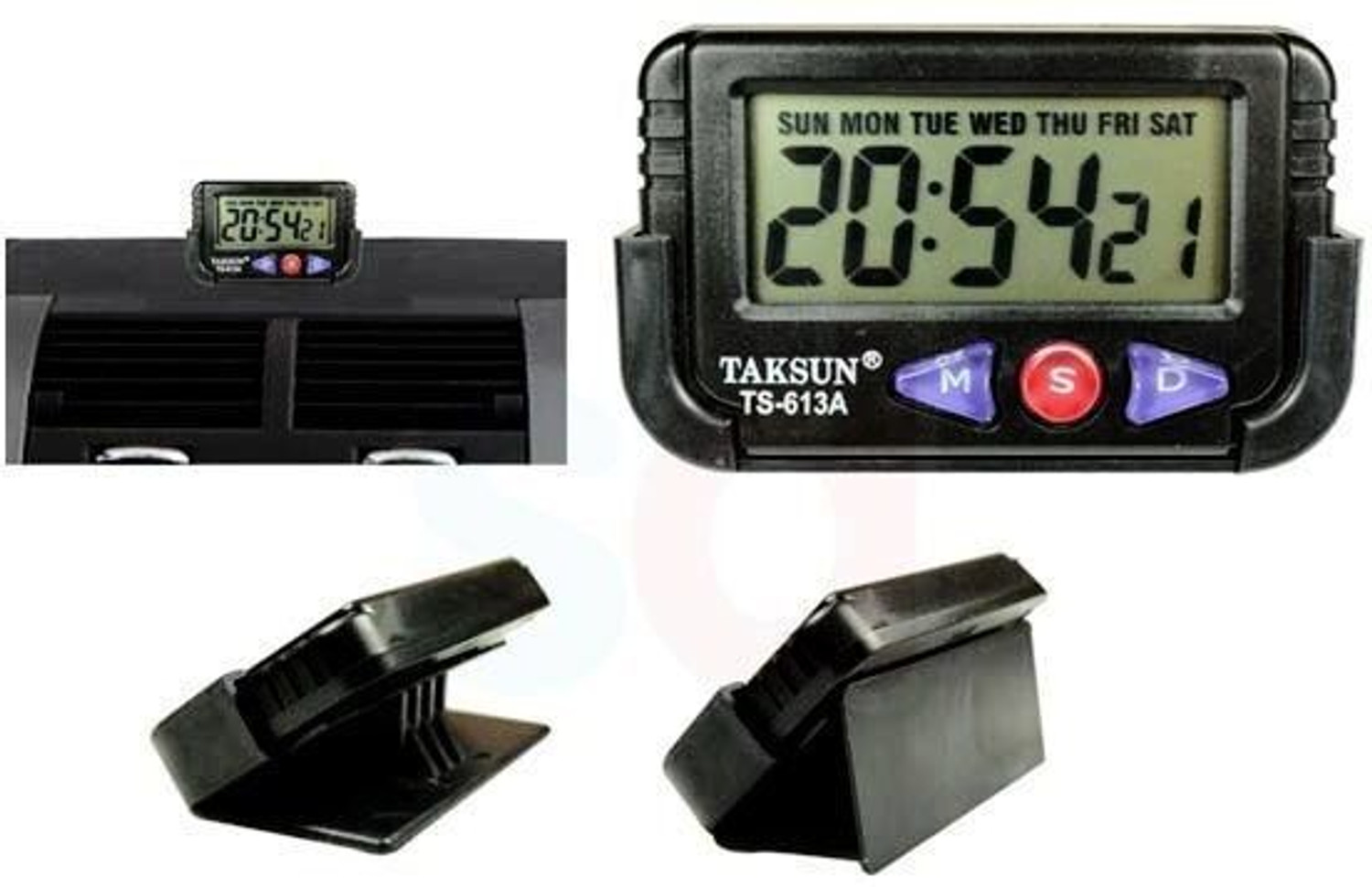 Image of TAKSUN Digital Black Clock
