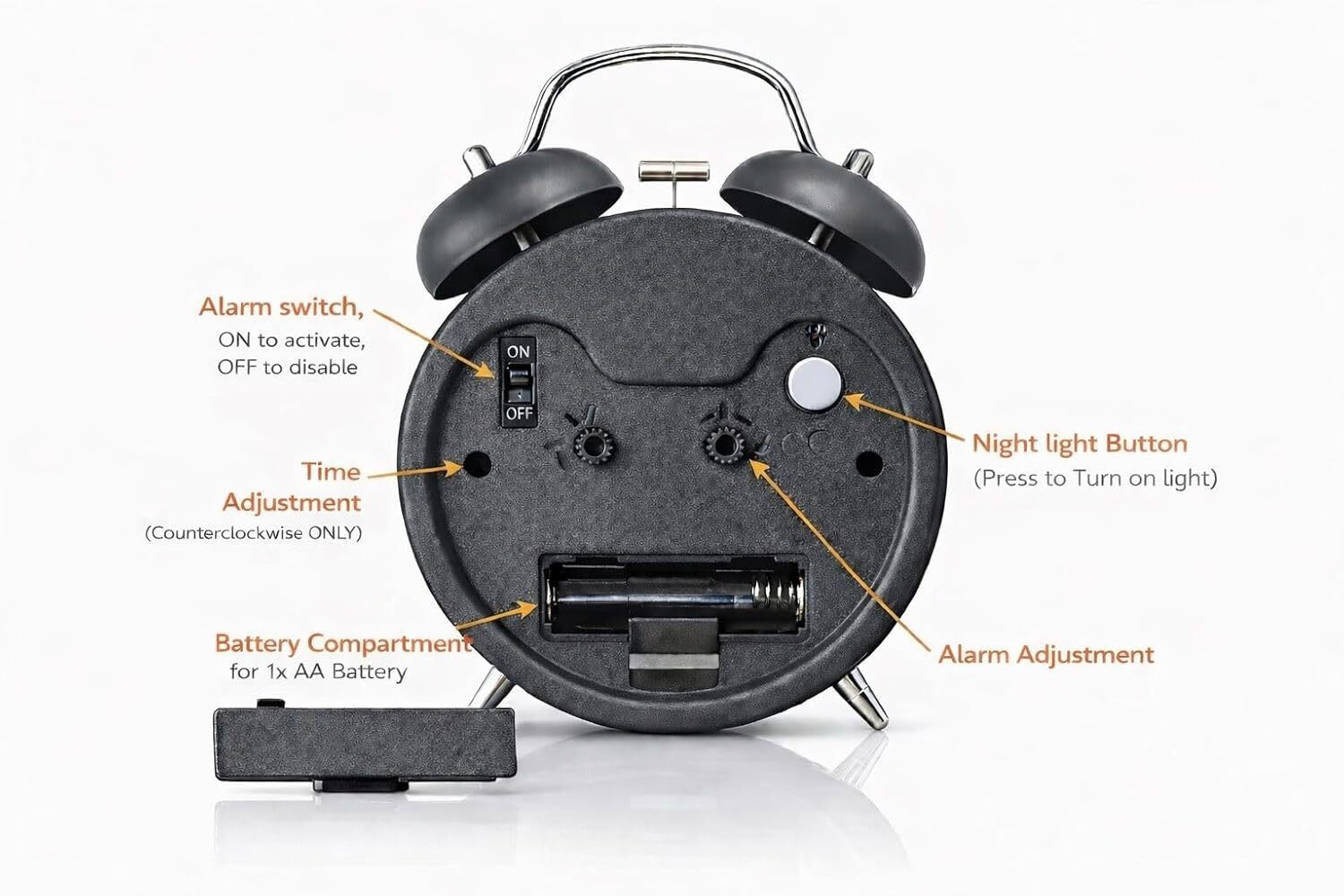 Image of AERYS Analog Black Clock