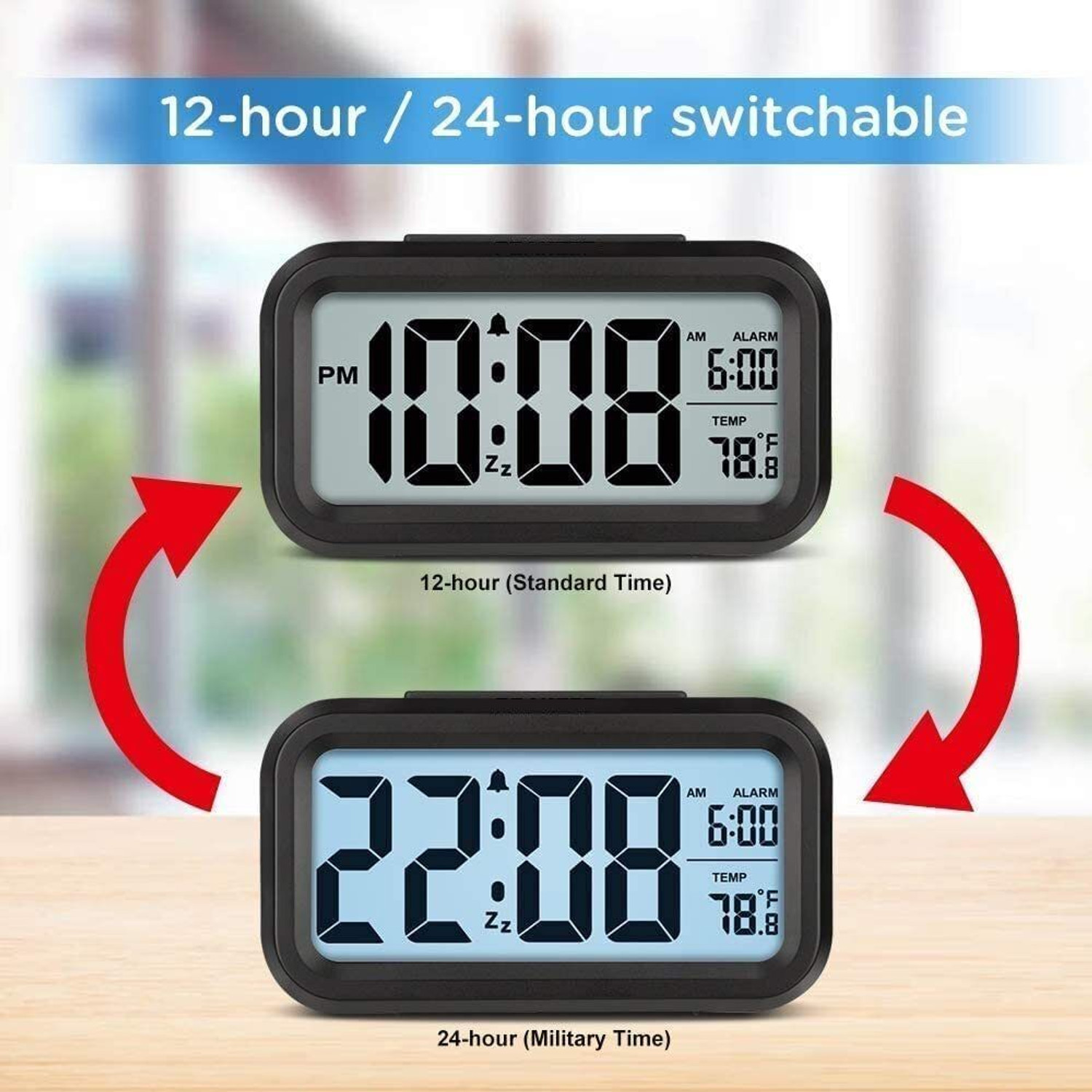 Image of TINUMS Digital Black Clock