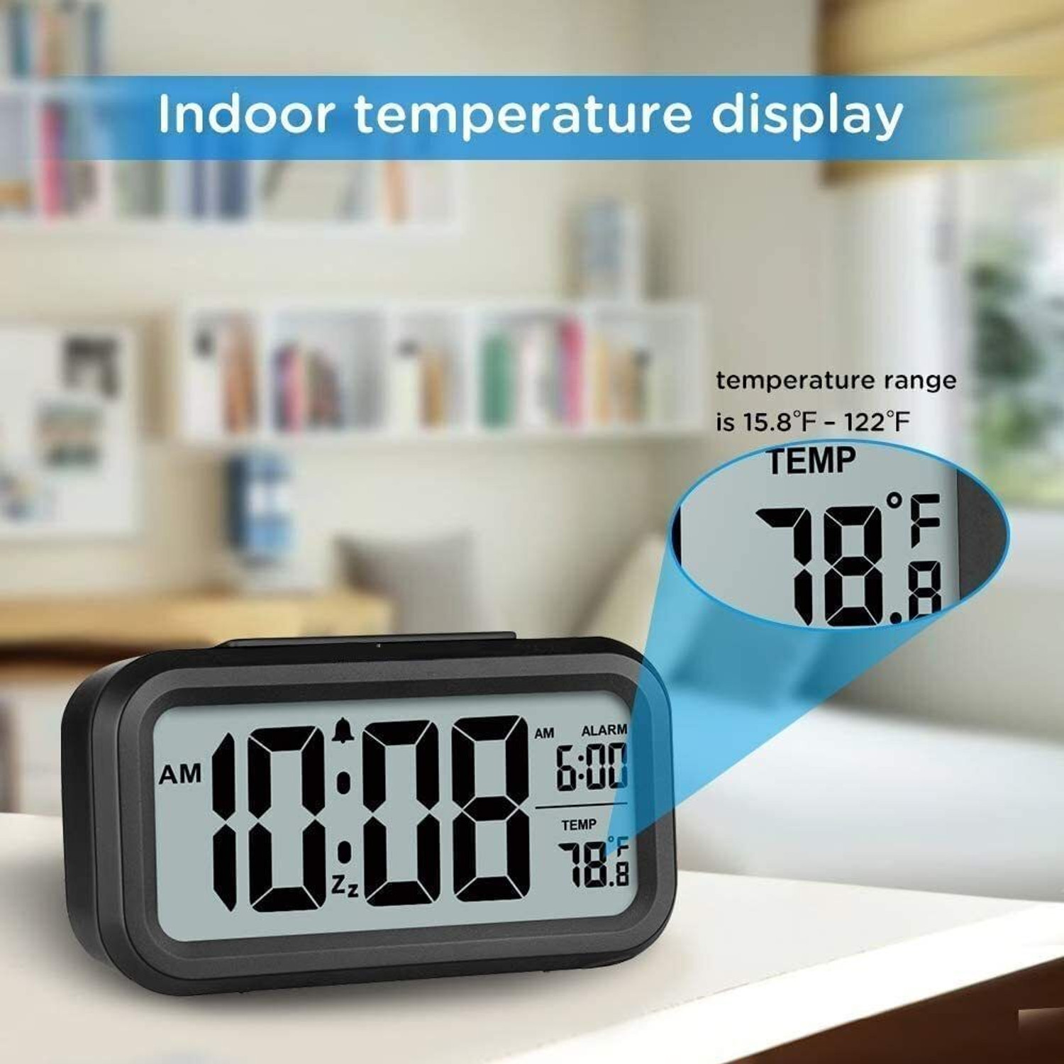 Image of TINUMS Digital Black Clock