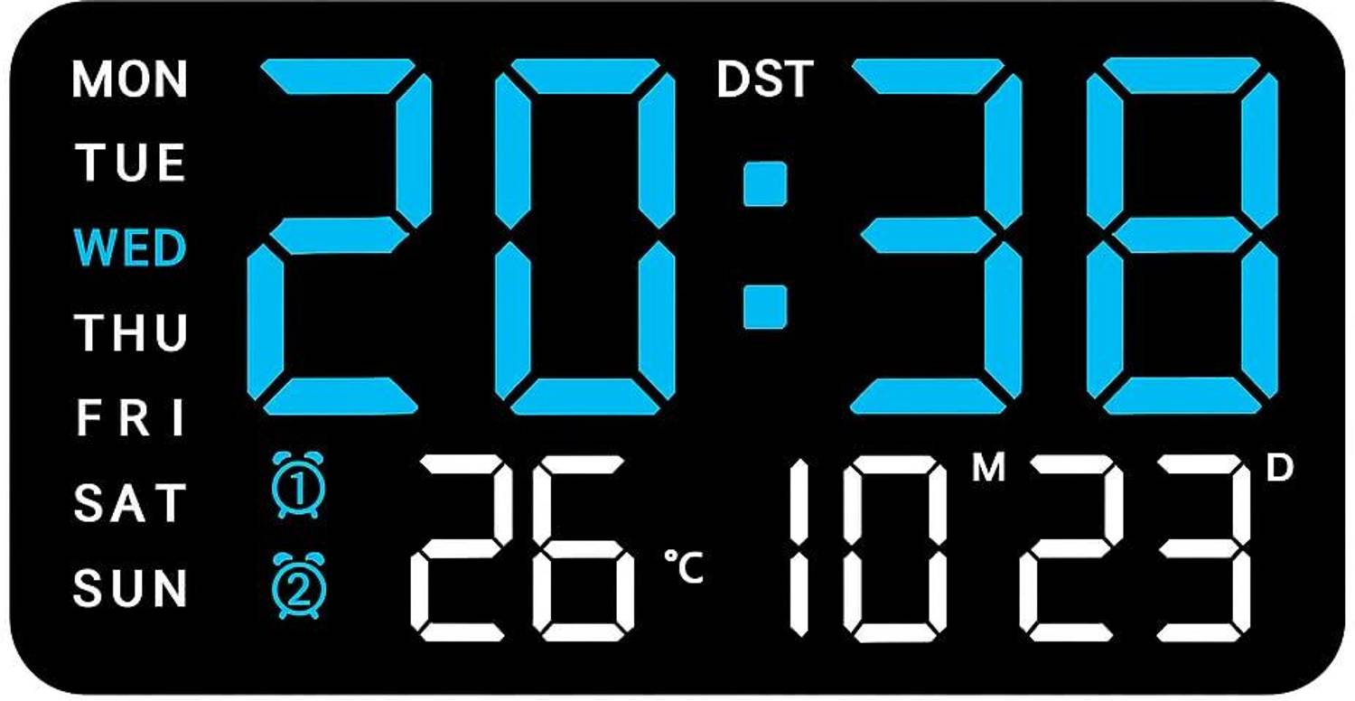 AERYS Digital 22 cm X 16 cm Wall Clock