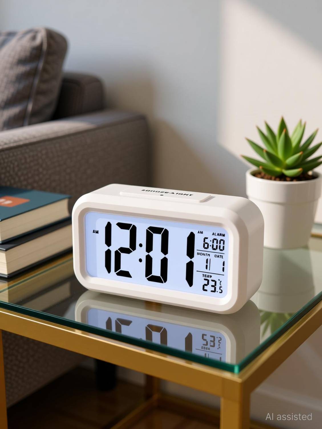 BBD Kitchen Shop Digital White Clock - Image 1