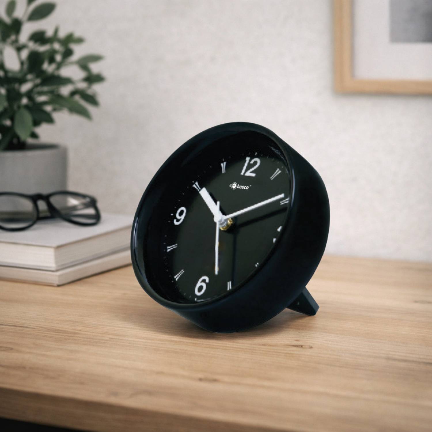 BOSCO Analog Black Clock