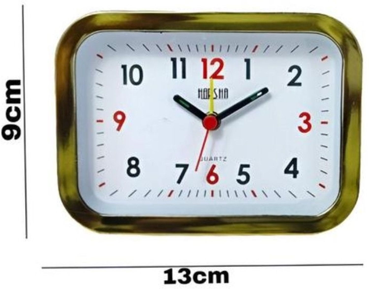 Image of Abhi Creative Analog golden, Black, White Clock
