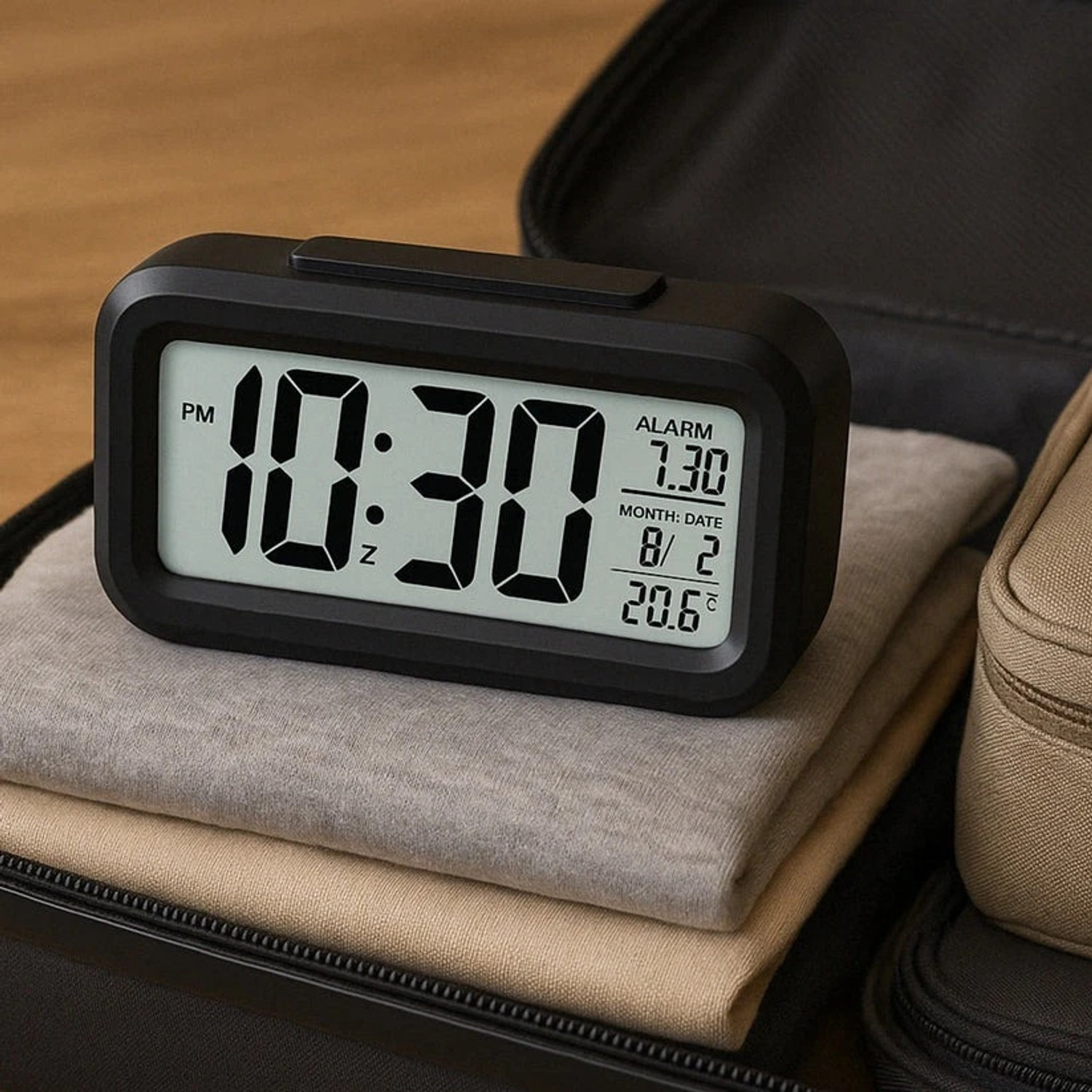 Image of DeoDap Digital Black Clock