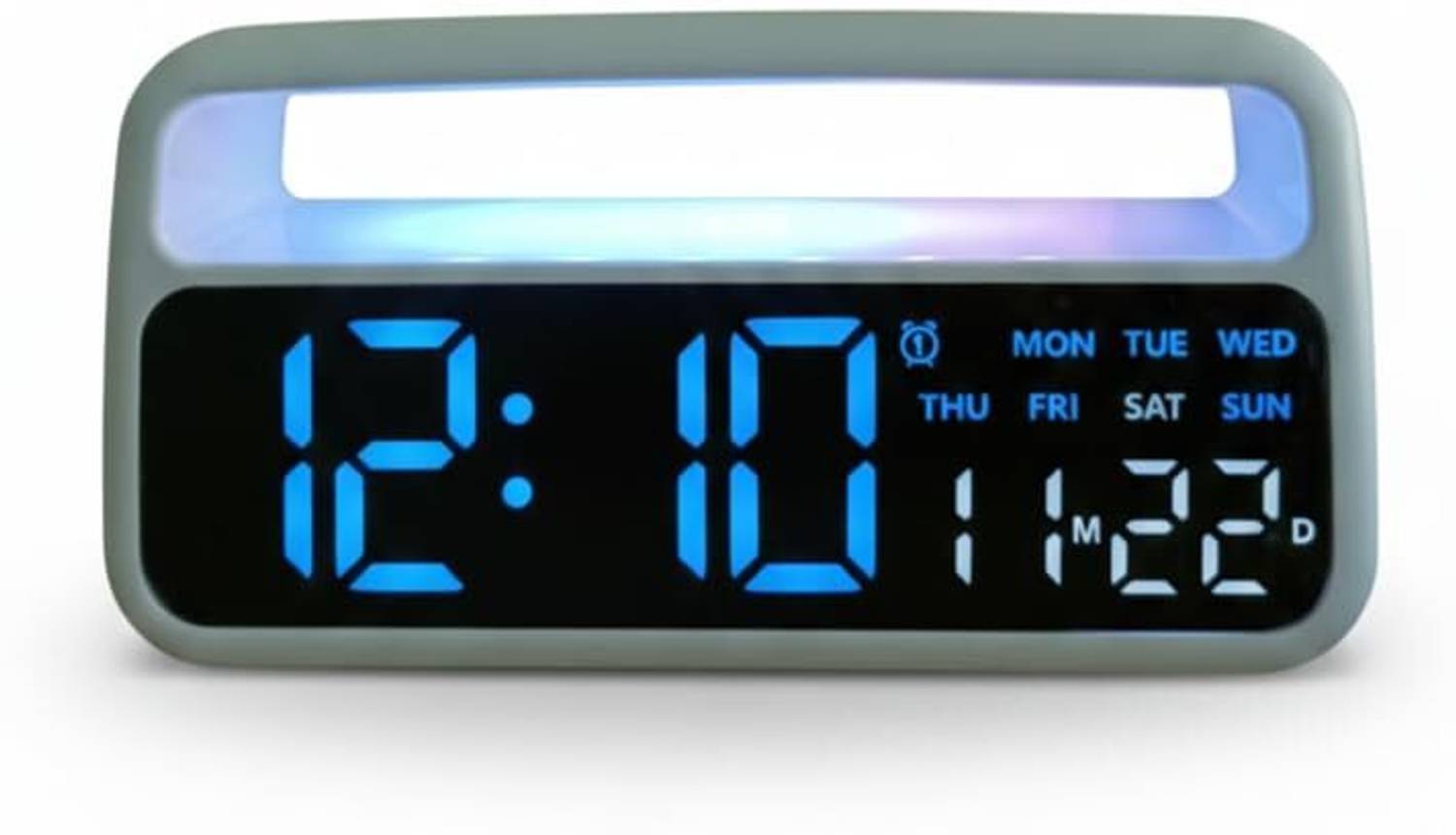 AERYS Digital Grey Blue Clock