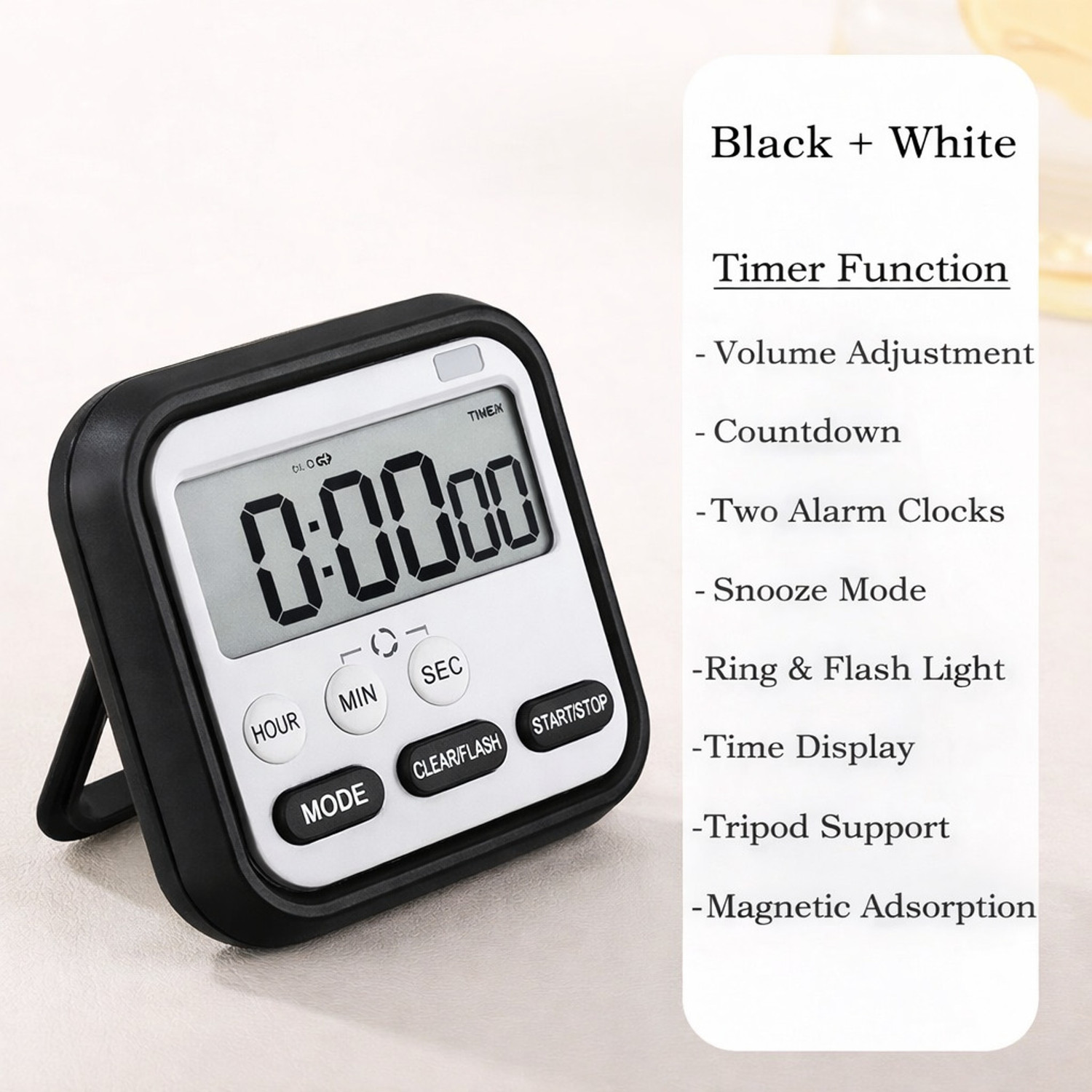 Image of TATSAM Digital Black Clock