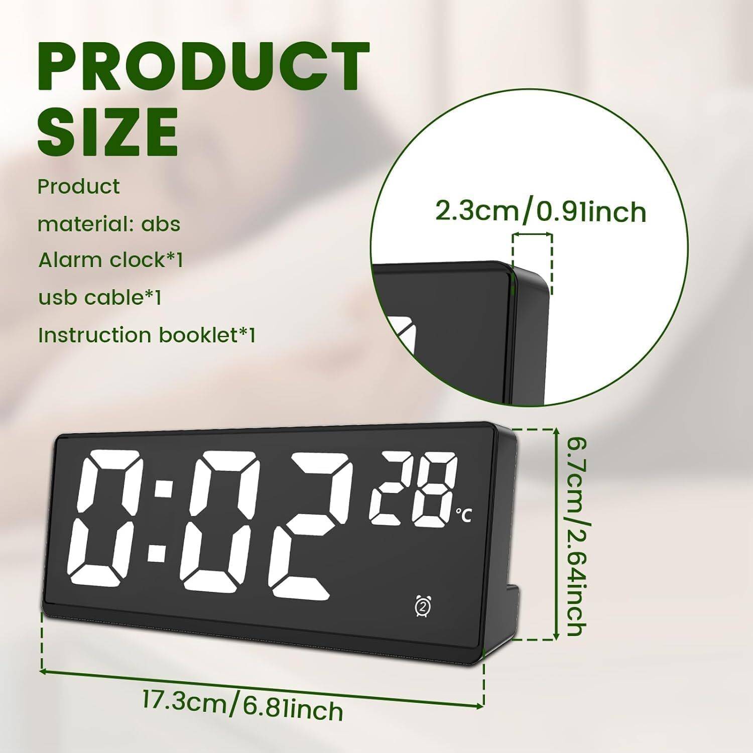 SATVAM Digital Black Clock - Image 3