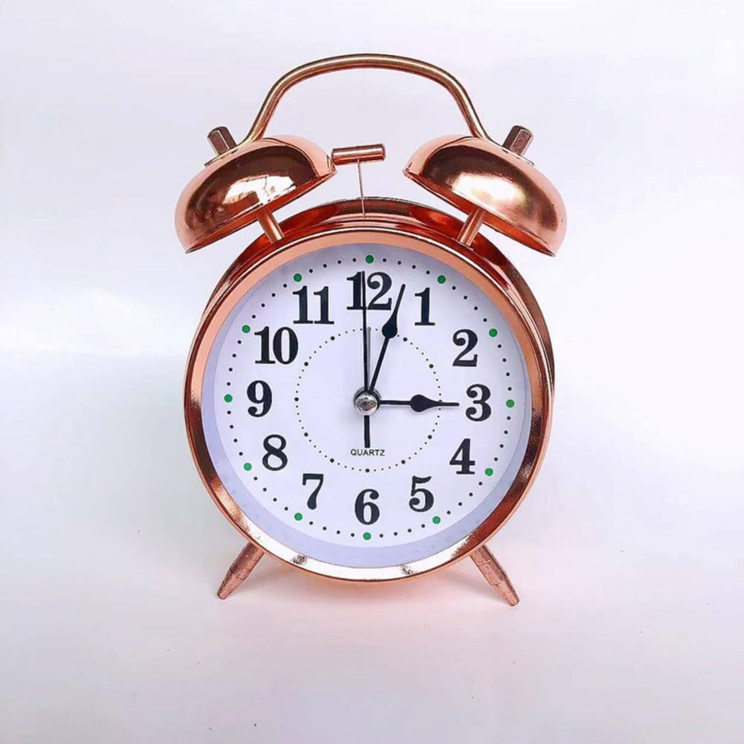 ZEITEX Analog Twin Bell Retro Table Alarm Clock with Analog