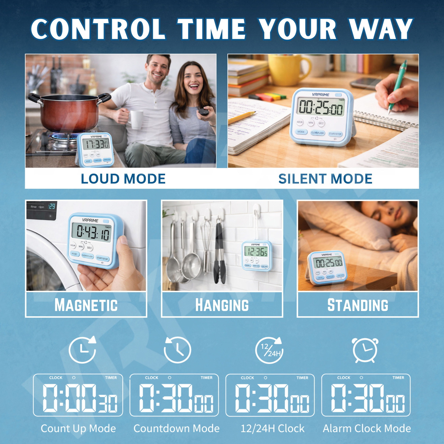 Image of VRPRIME Digital Multicolor Clock