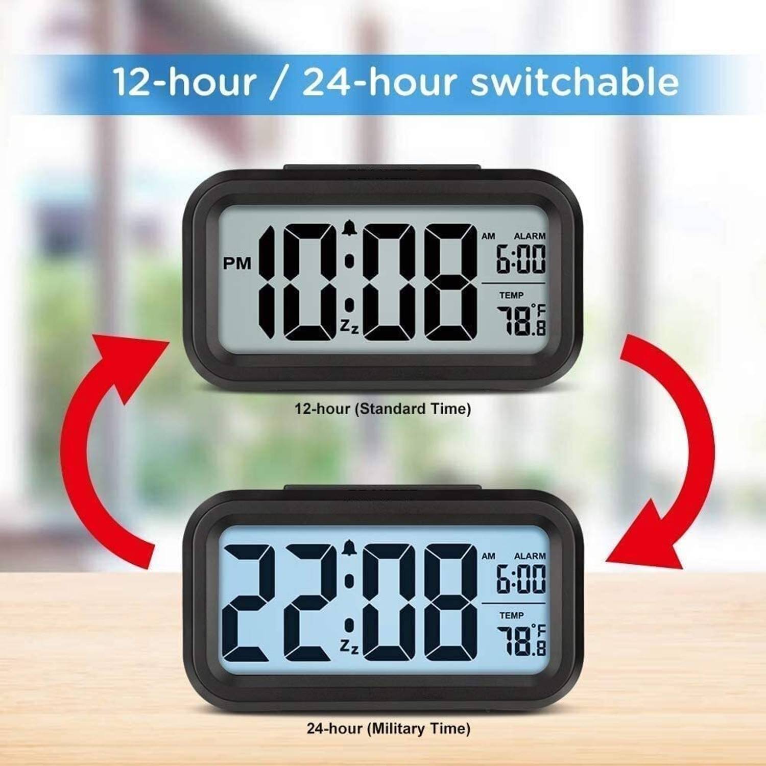 AERYS Digital Black Clock - Image 4