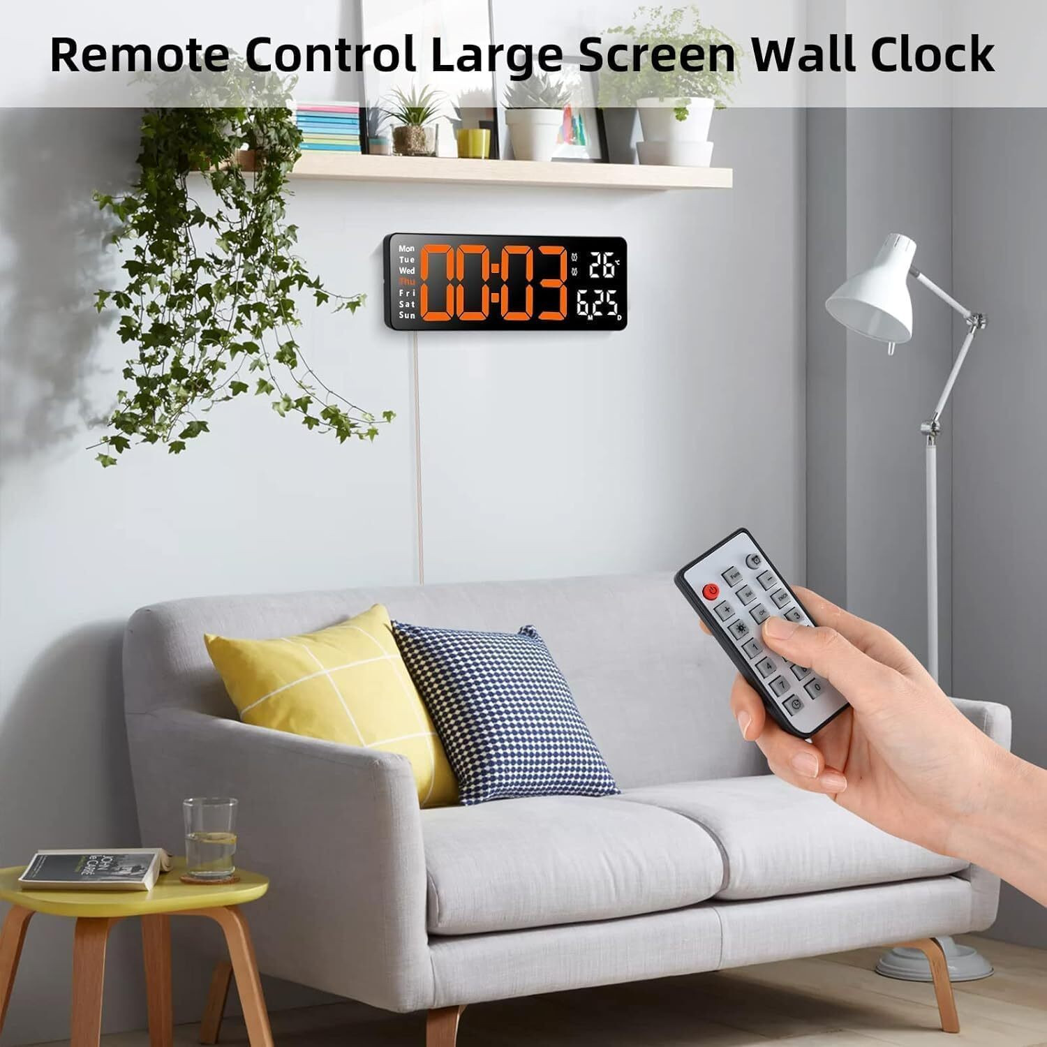 Image of MAXIVE Digital 12 cm X 38 cm Wall Clock