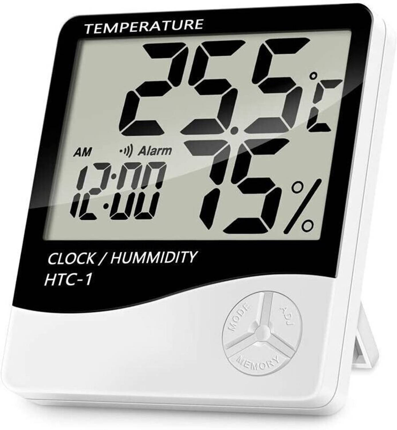 asep Digital digital Room Thermometer with Humidity Incubator Meter HTC-1 Thermometer Clock