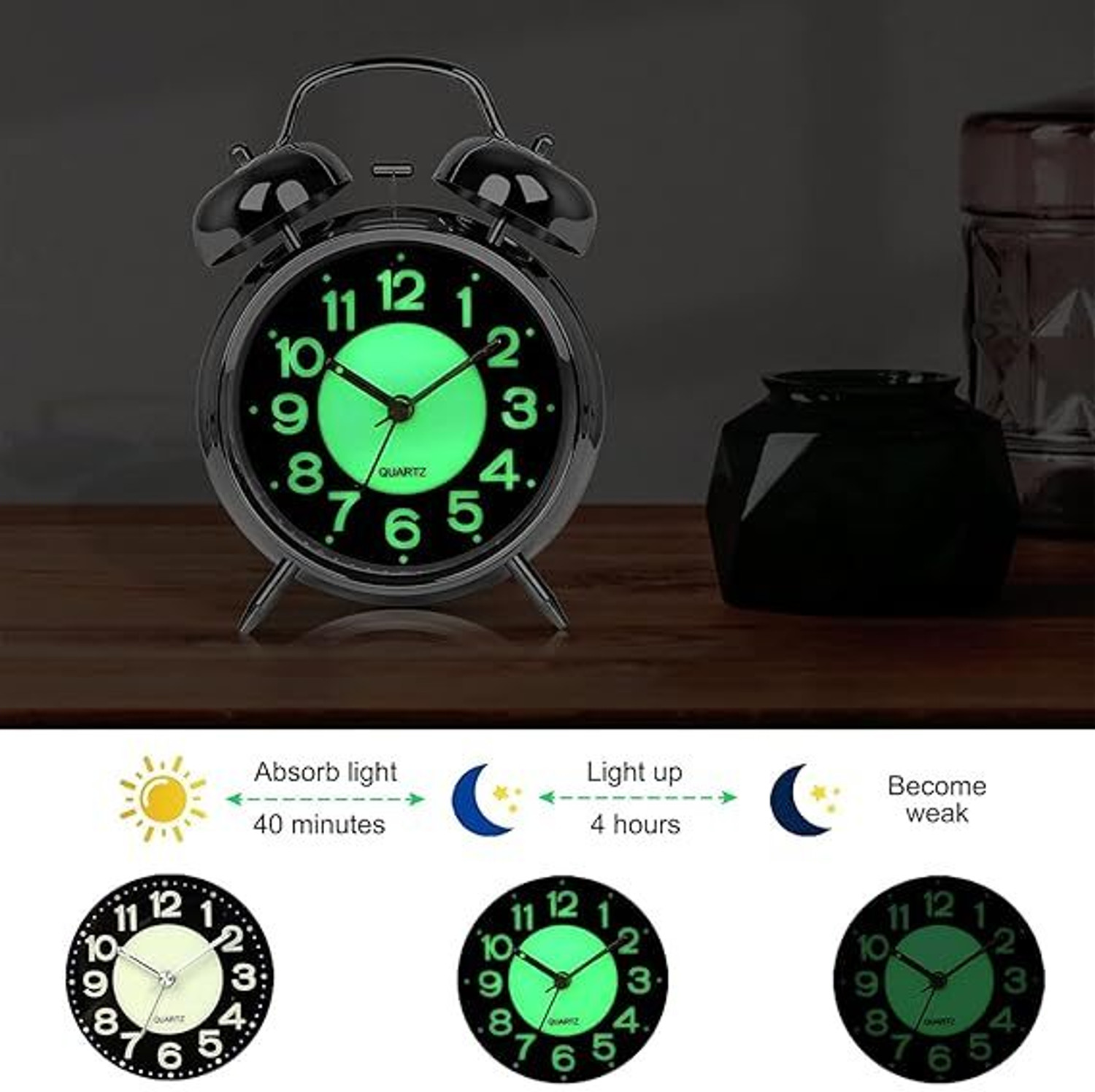 Image of VOXEL Analog Silver Clock