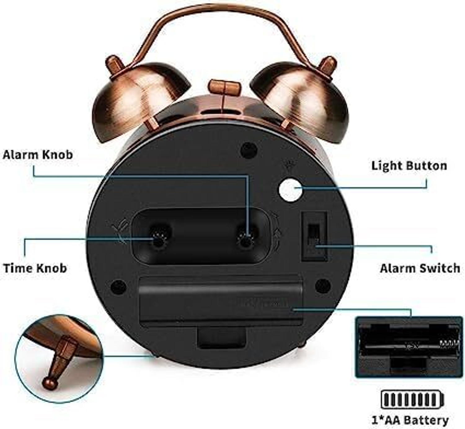 Image of KIRTORASU Analog Copper Clock
