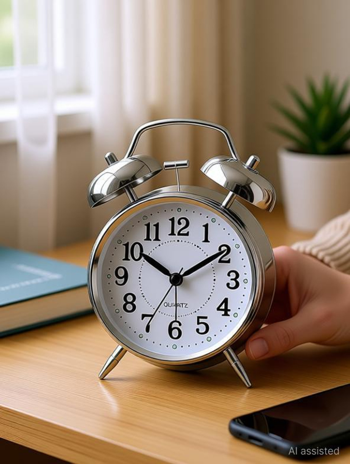 Image of RB CREATION Analog Silver Clock