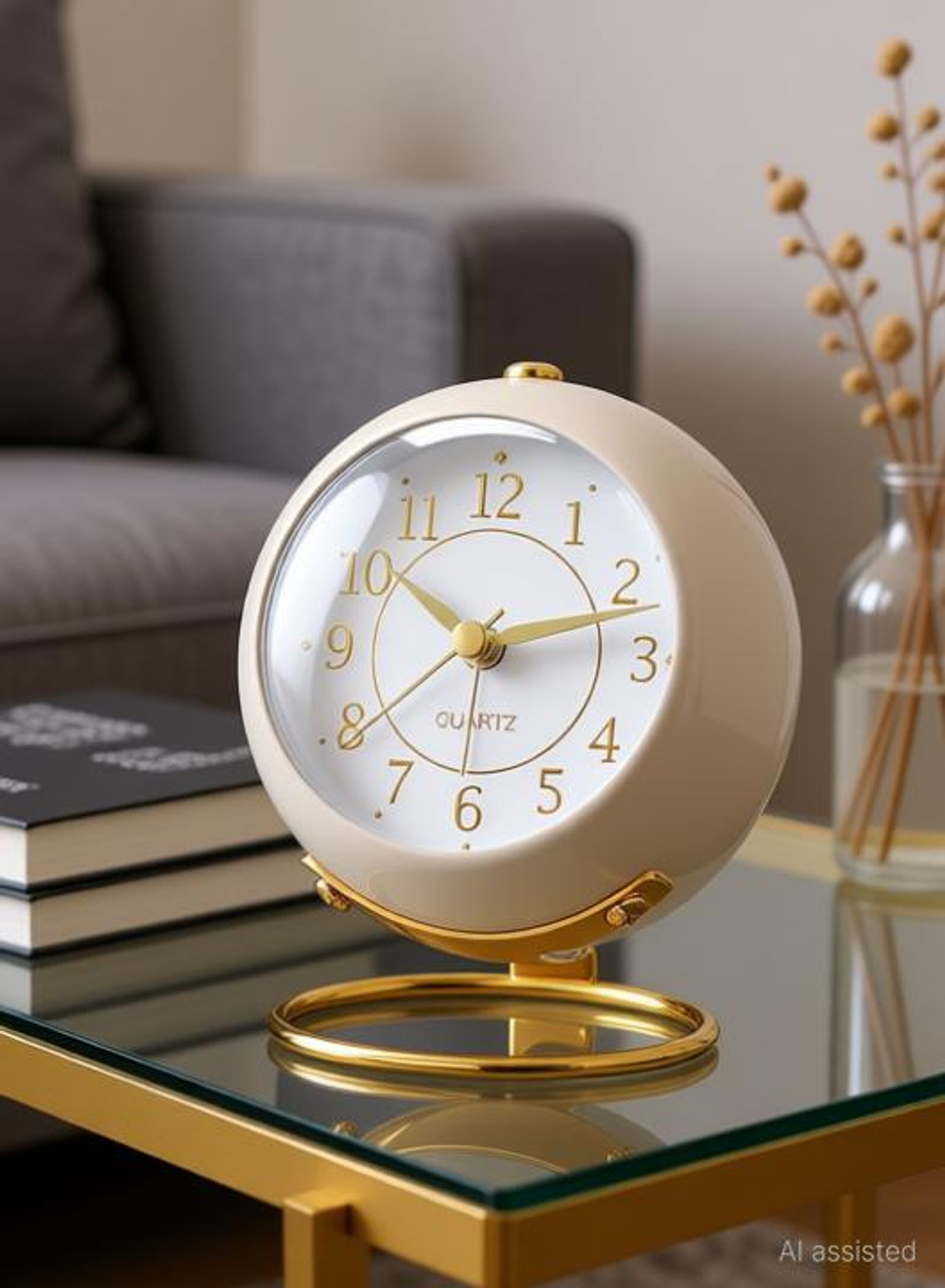 Image of ZEQON Analog Cream Clock