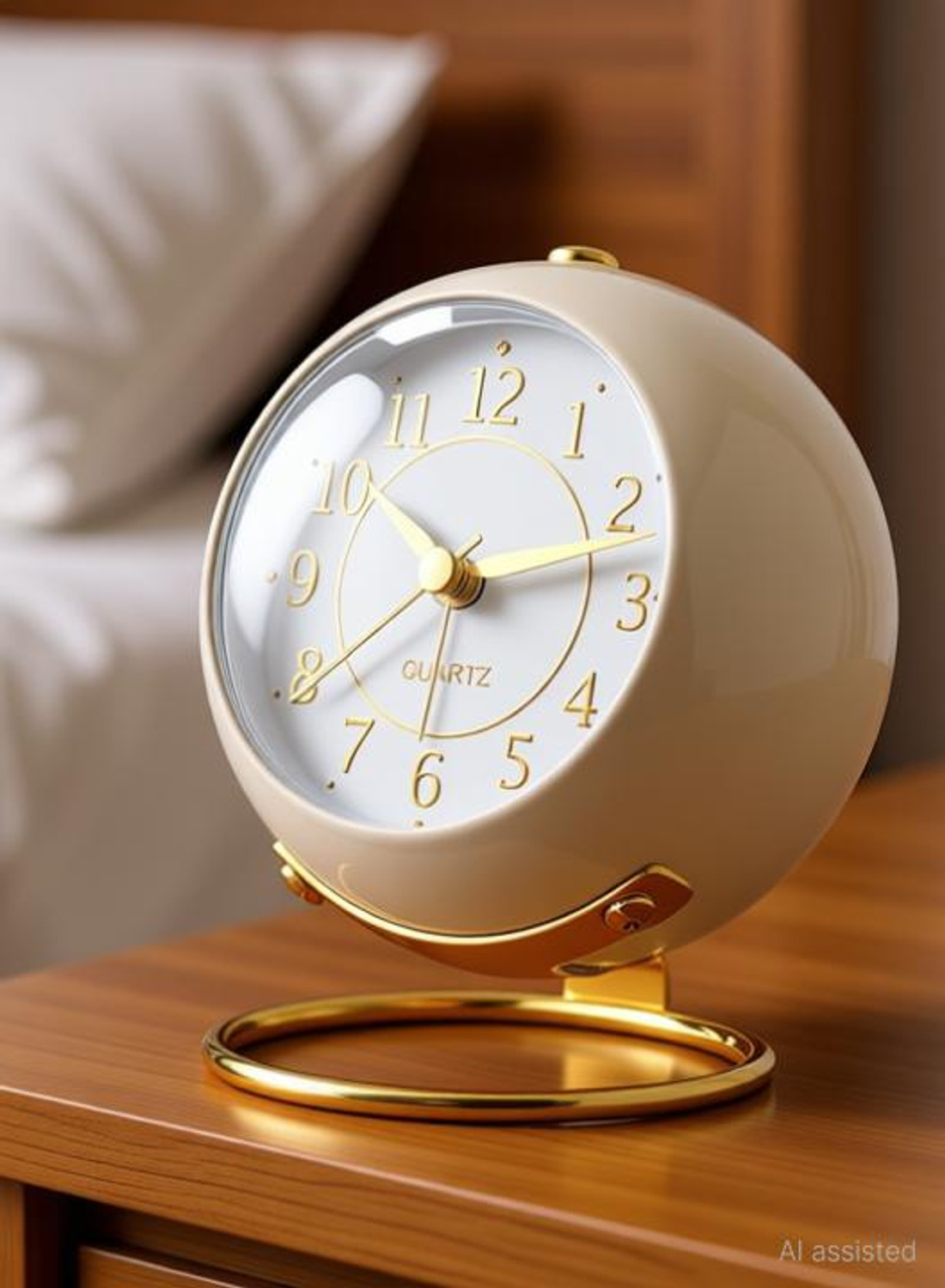 Image of ZEQON Analog Cream Clock