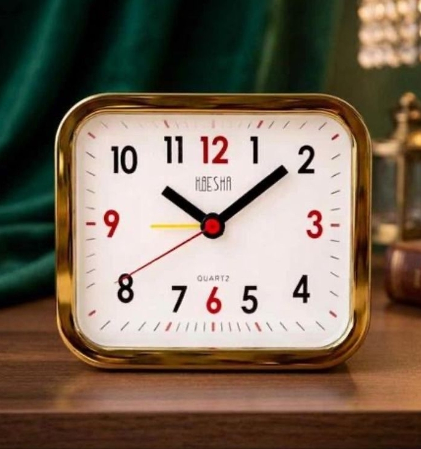 Image of Abhi Creative Analog golden, Black, White Clock