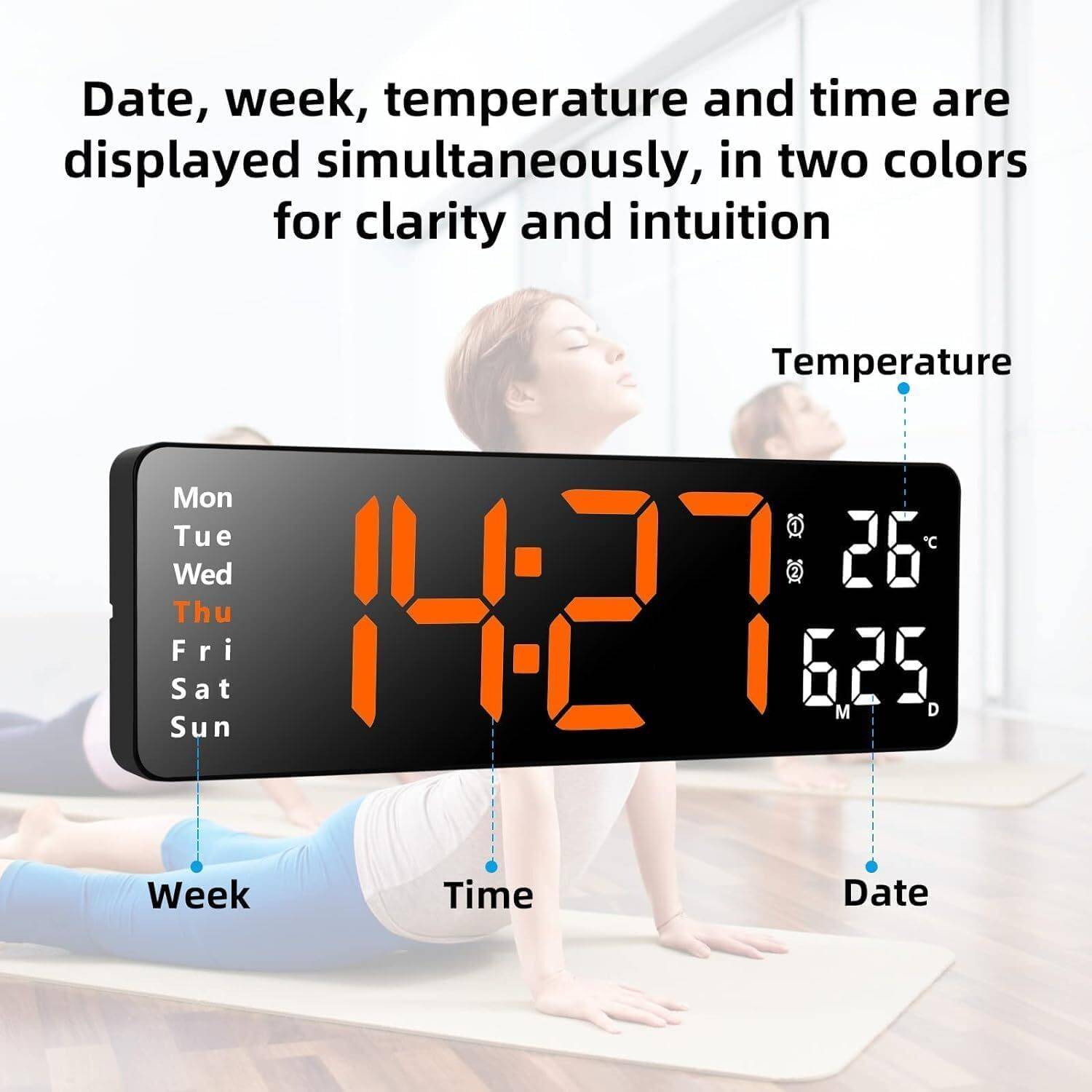 Shoefwinkl Digital Black Clock - Image 4