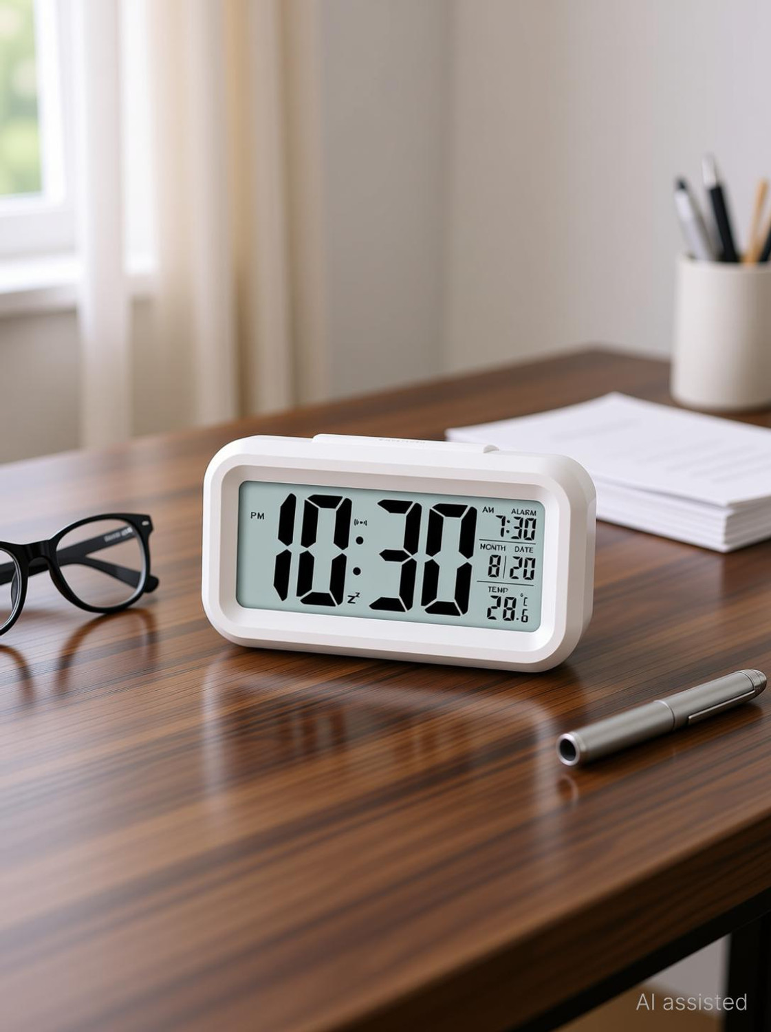 Image of Hiply Digital White Clock