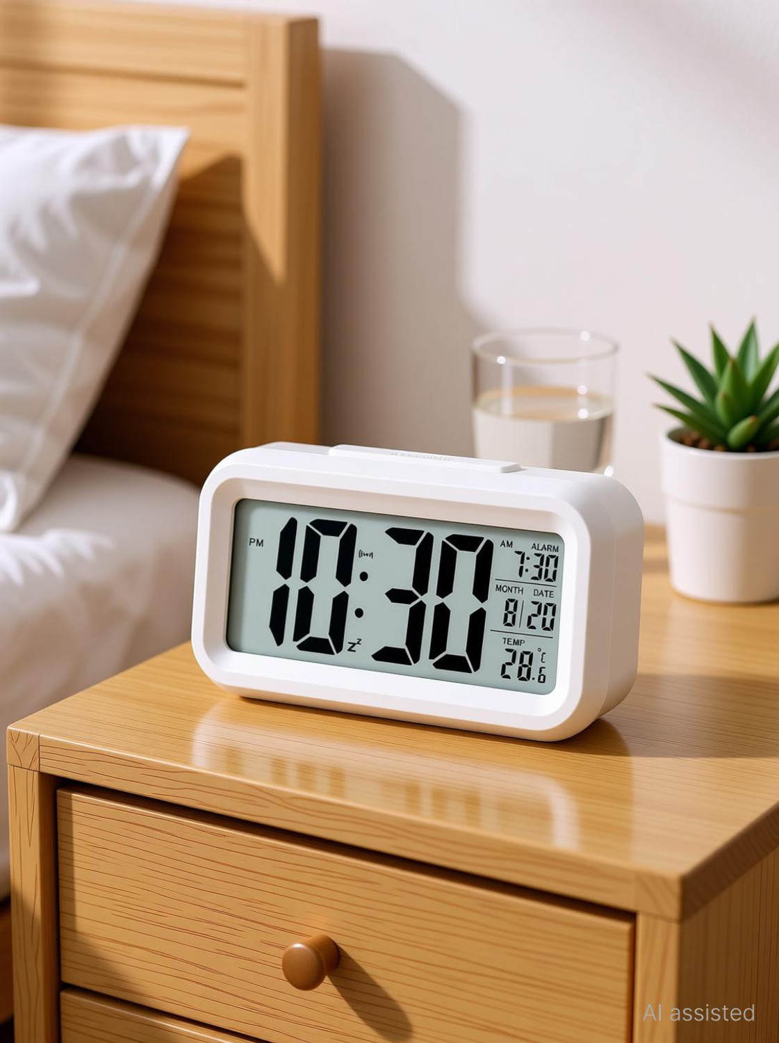 Image of Hiply Digital White Clock