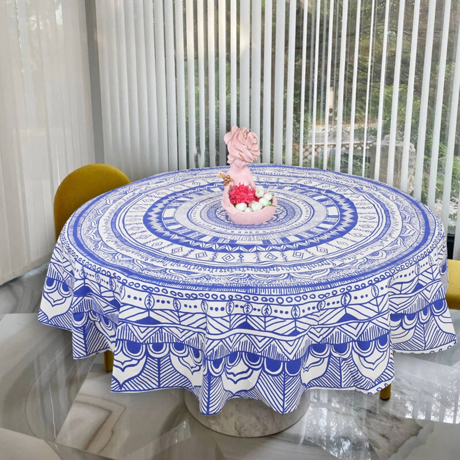 CAPUA Cotton 6 Seater Printed Table Cover