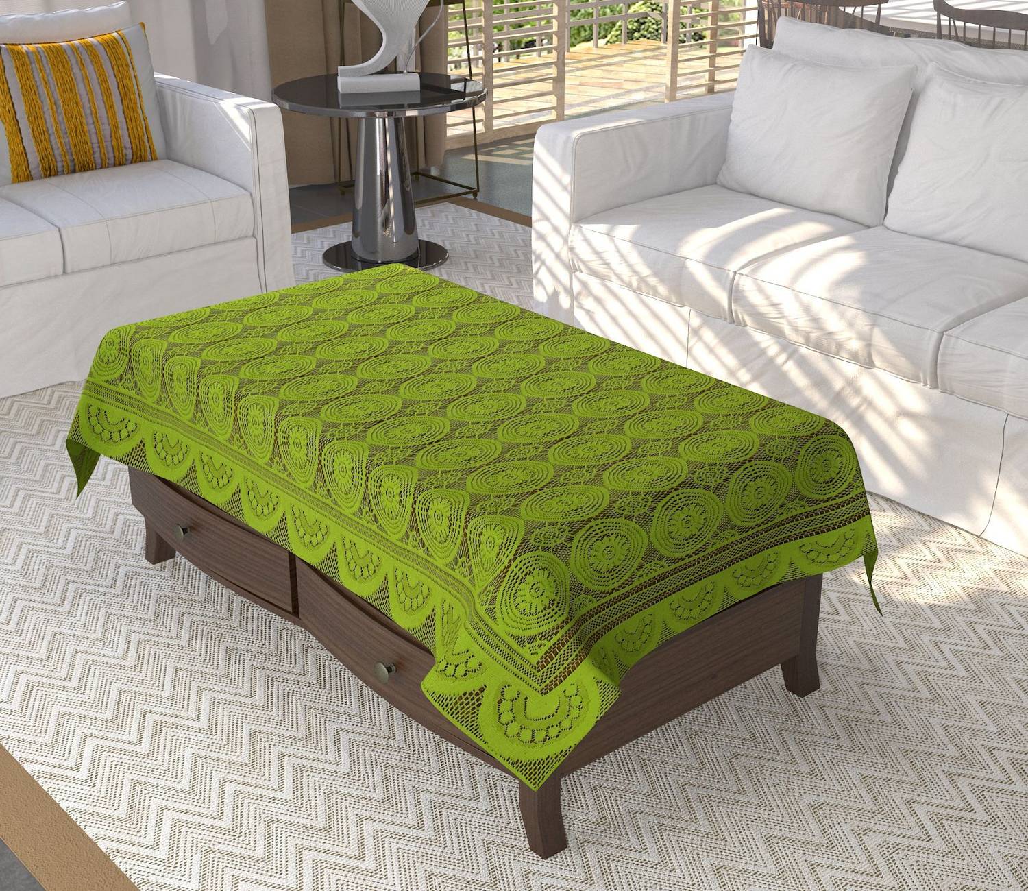 ABN Furnishing Cotton 4 Seater Floral Table Cover
