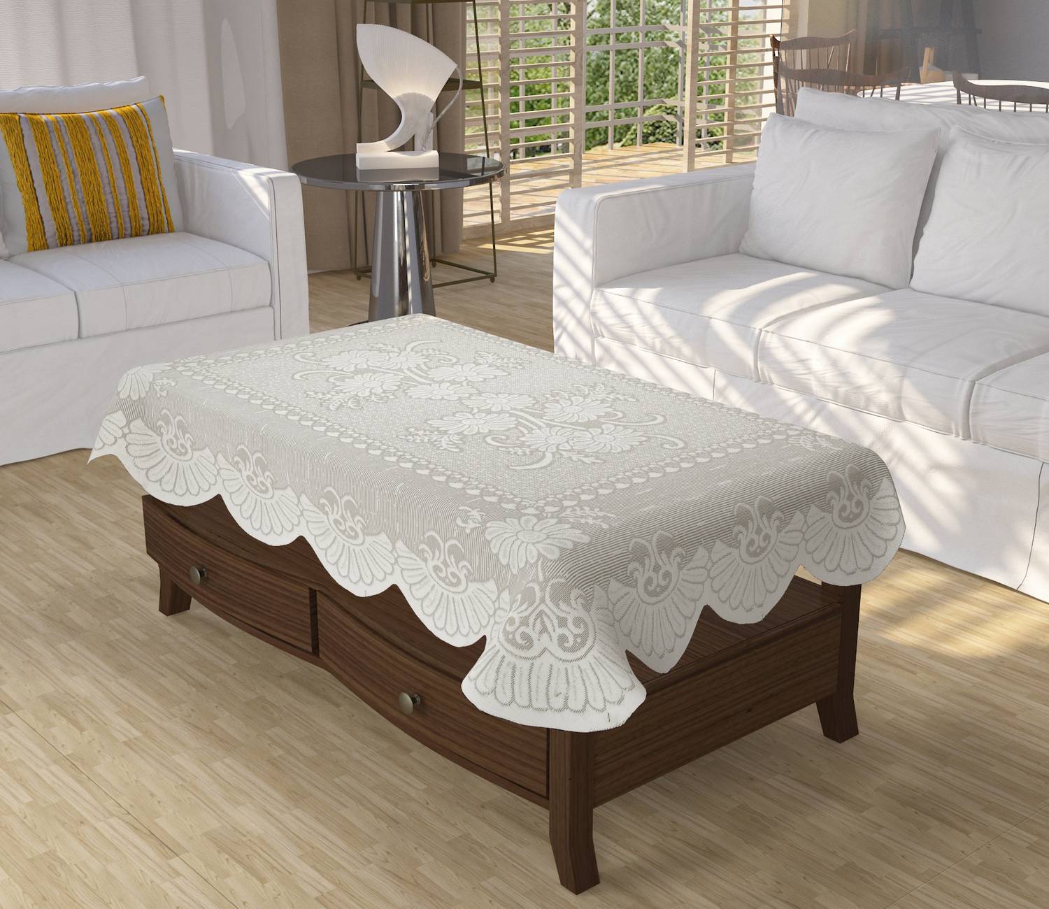 Bigger fish Cotton 4 Seater Floral Table Cover