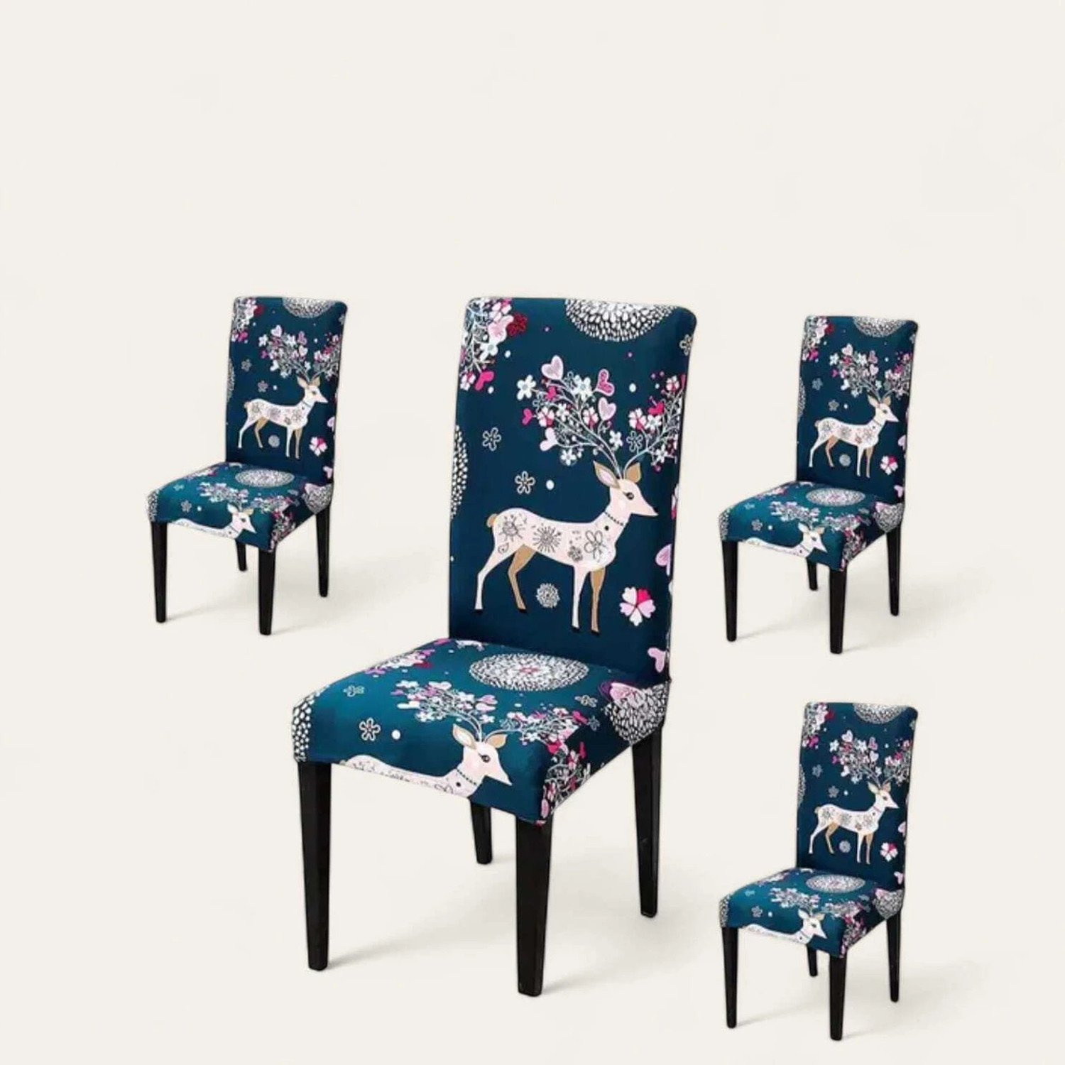Image of THE AKSHRAM Polyester 6 Seater Floral Table Cover