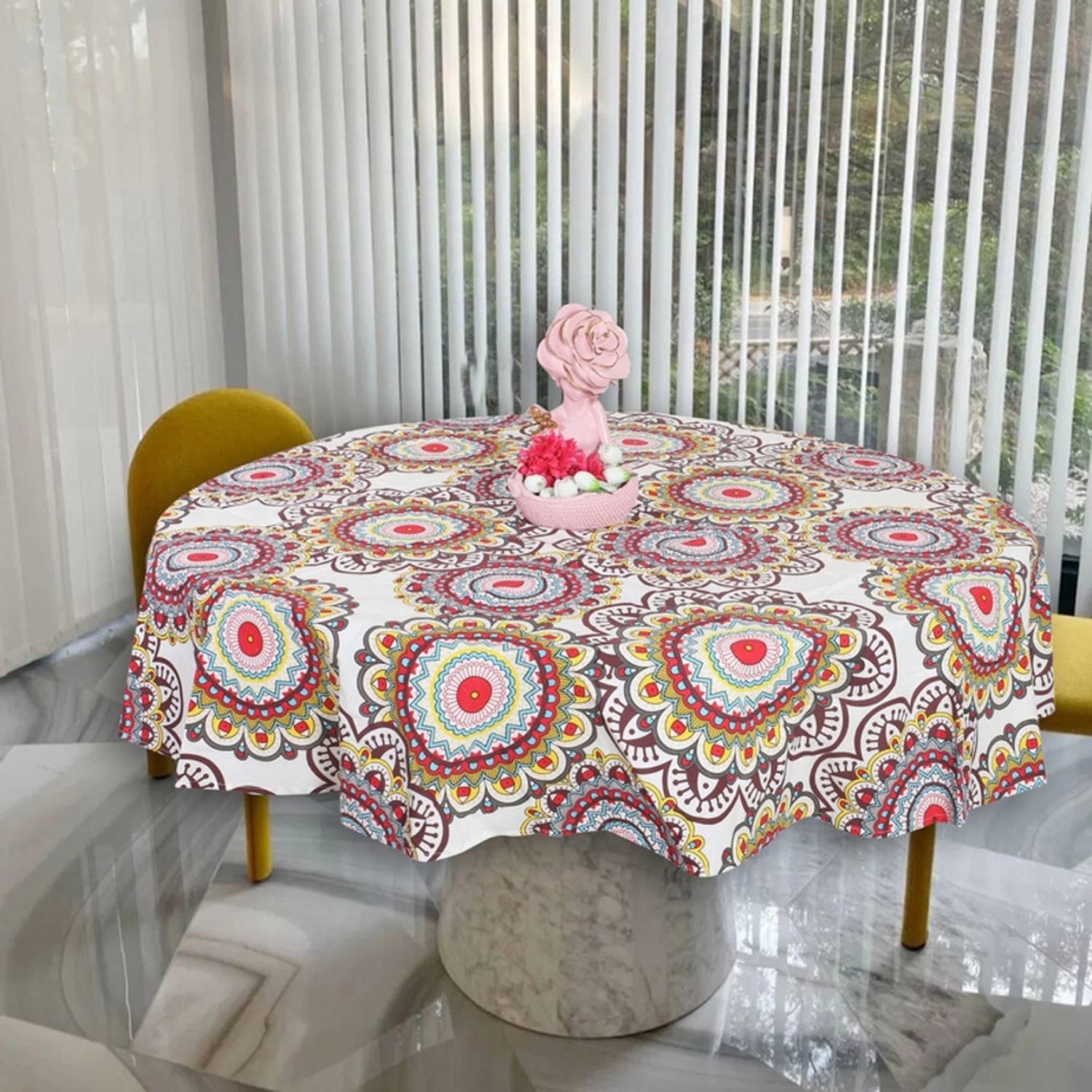 CAPUA Cotton 6 Seater Printed Table Cover