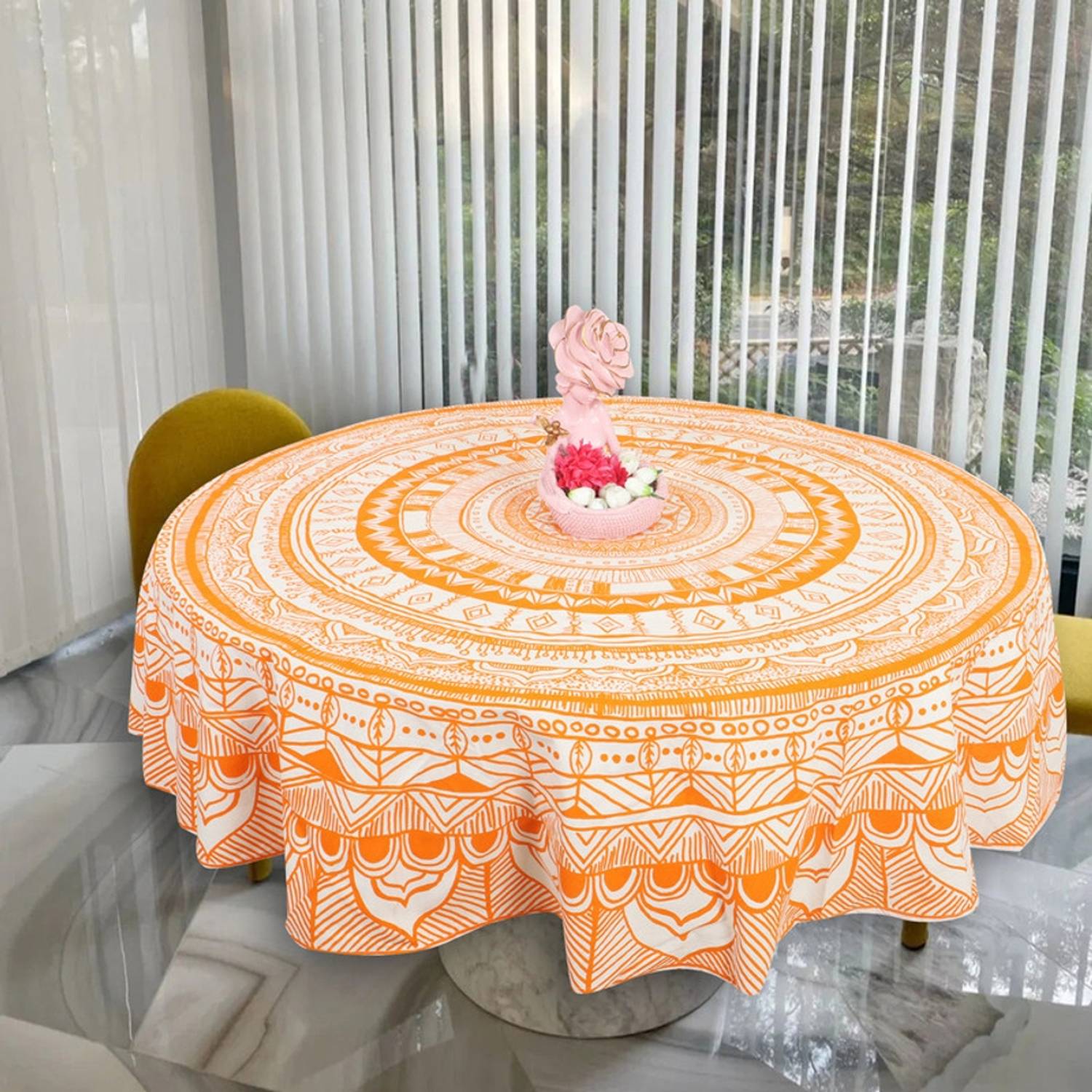 CAPUA Cotton 6 Seater Printed Table Cover
