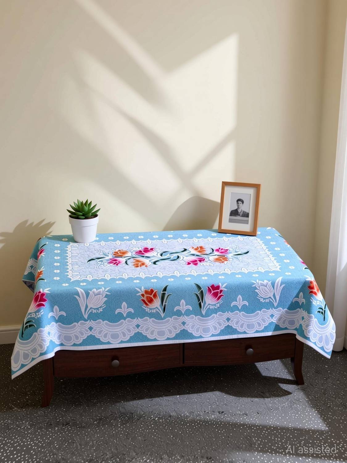 ABN Furnishing Cotton 4 Seater Printed Table Cover