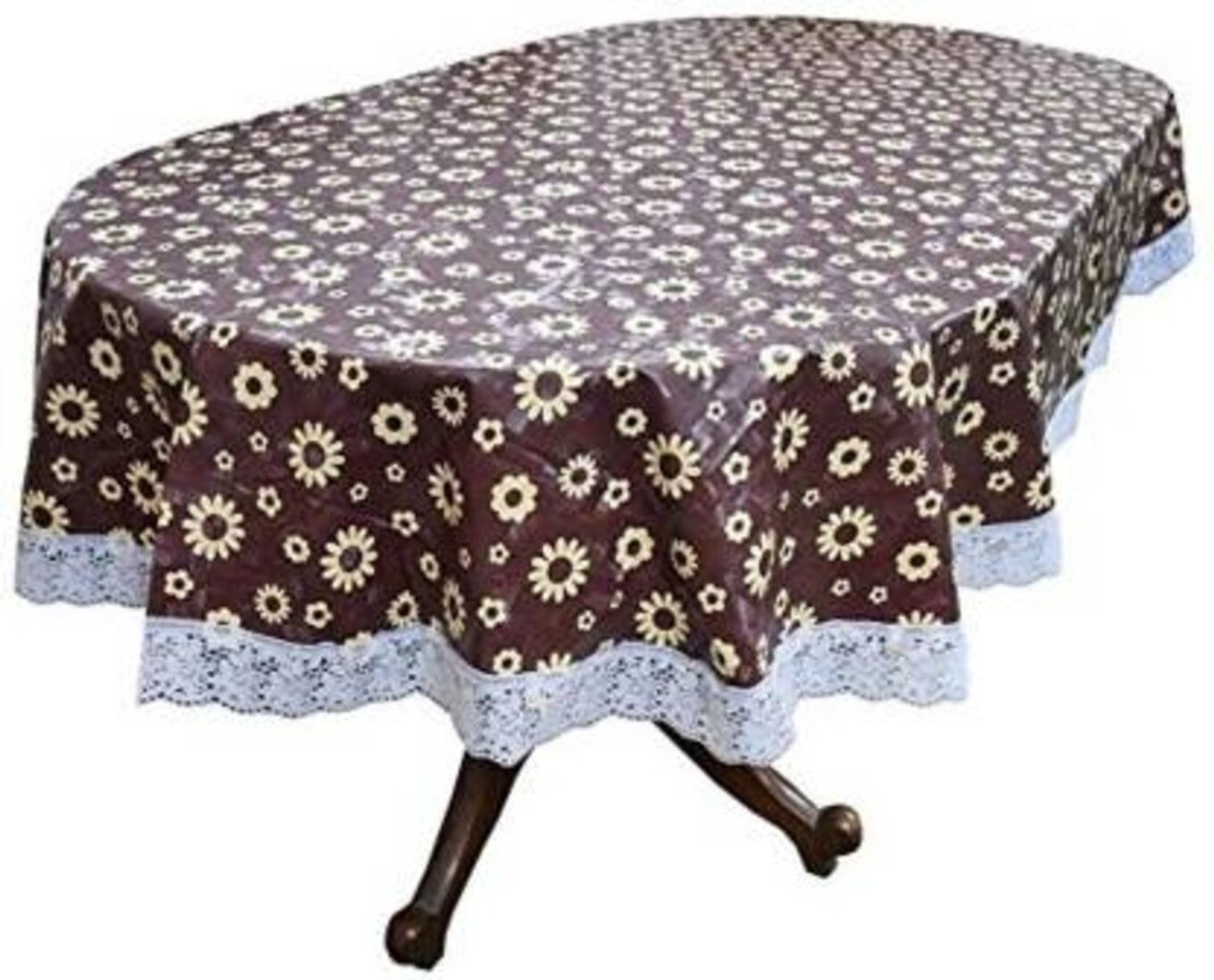 Image of ZITIN PVC 6 Seater Floral Table Cover