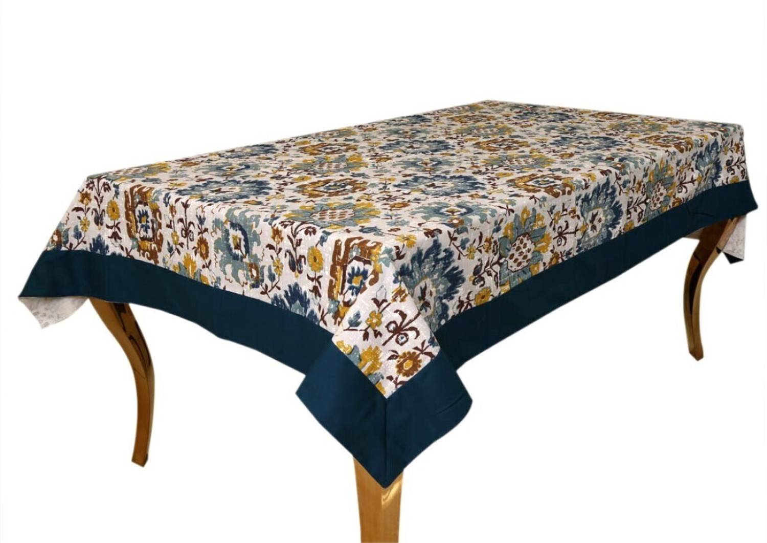 BILBERRY Furnishing By Preeti Grover Cotton 6 Seater Floral Table Cover