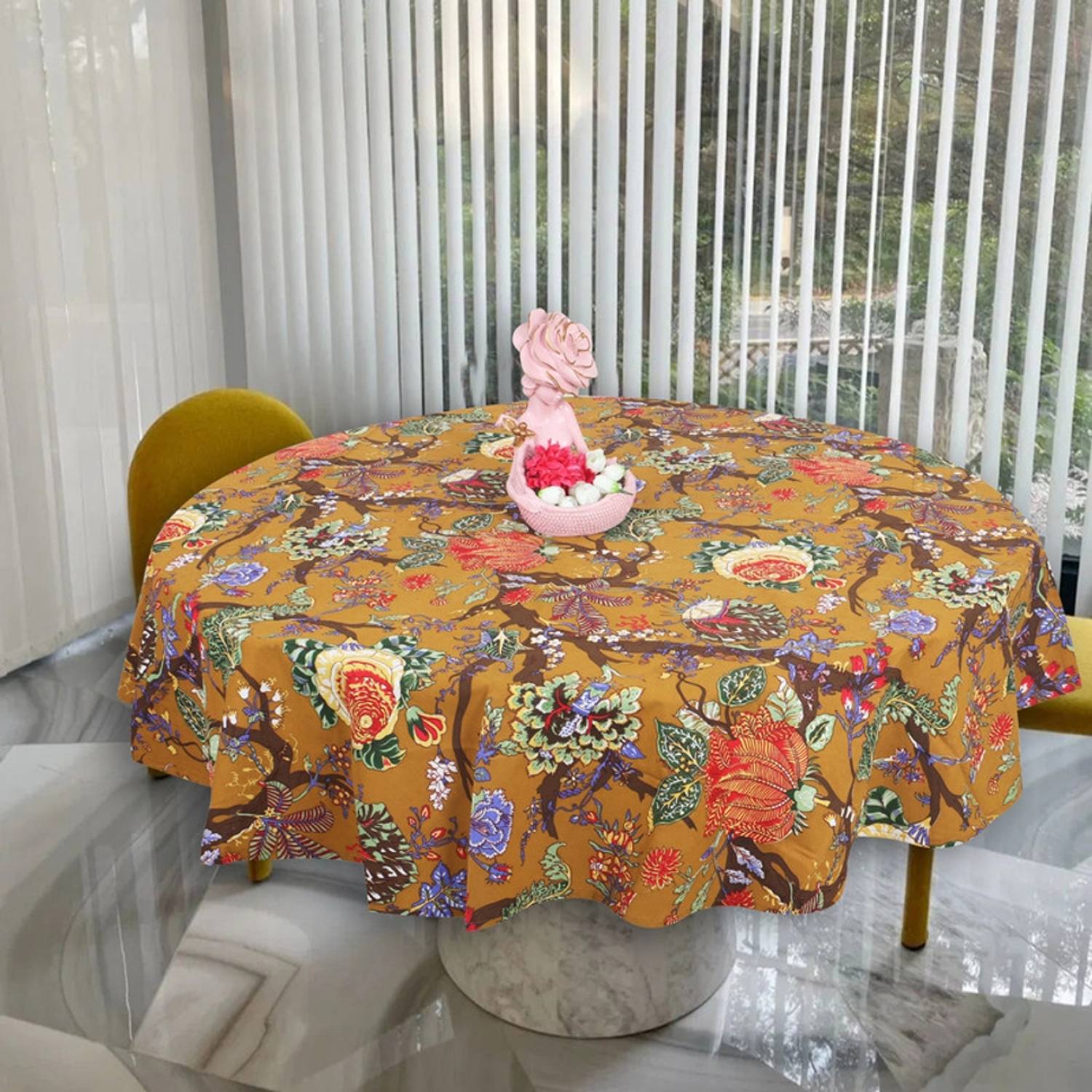 CAPUA Cotton 6 Seater Printed Table Cover