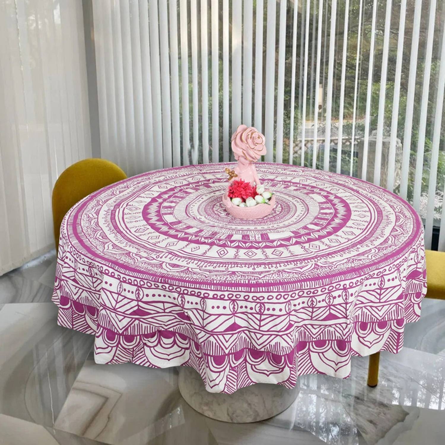 CAPUA Cotton 6 Seater Printed Table Cover