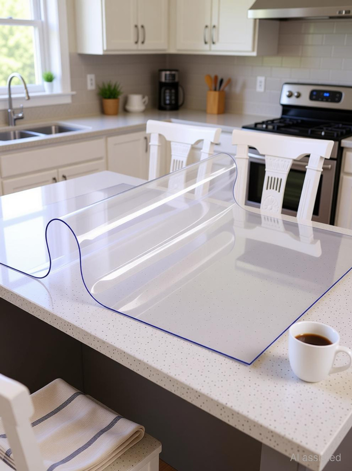 Image of Qlarity Covers Plastic 6 Seater Solid Table Cover