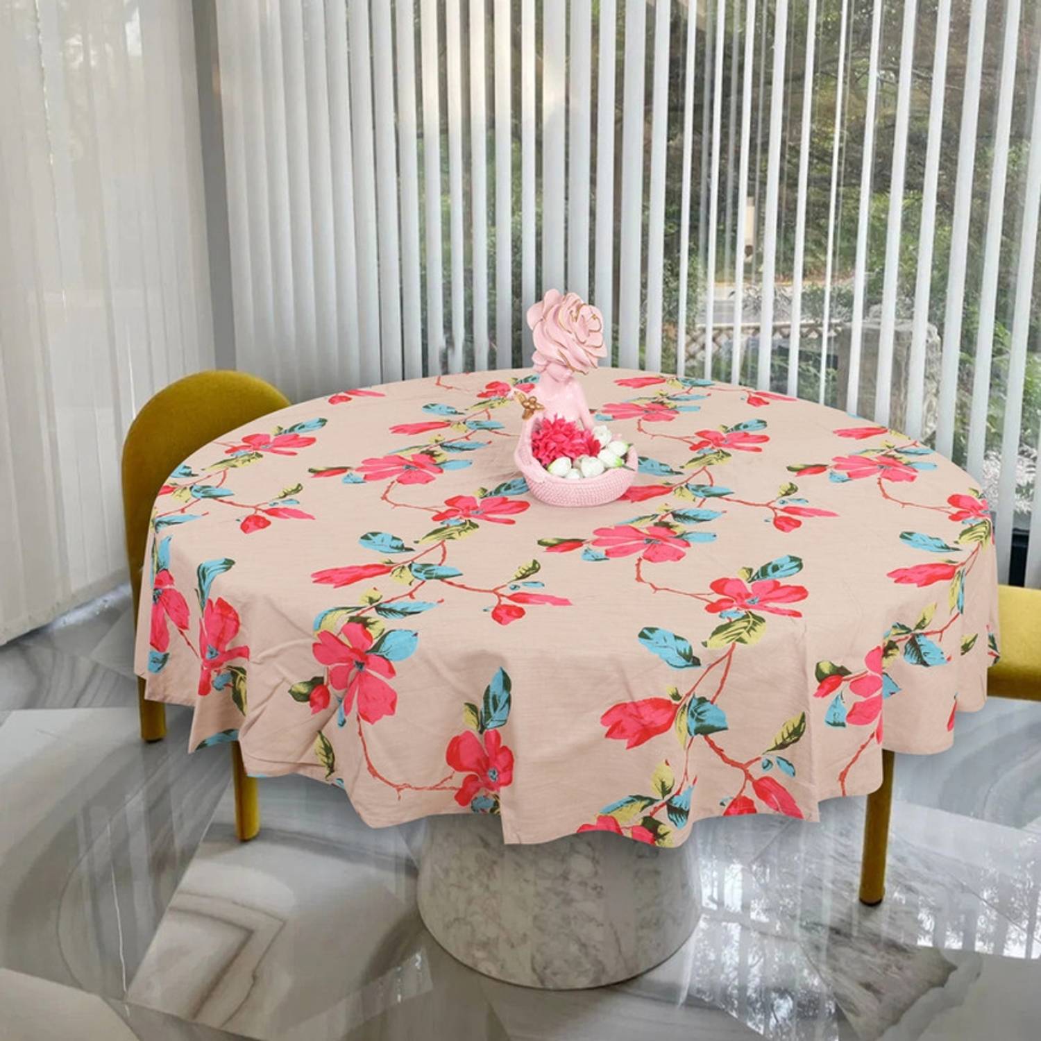 CAPUA Cotton 6 Seater Printed Table Cover