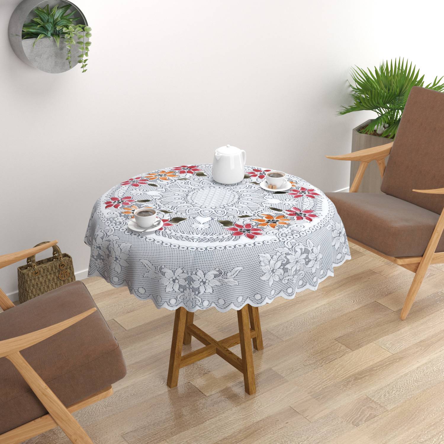 Bigger fish Cotton 2 Seater Floral Table Cover